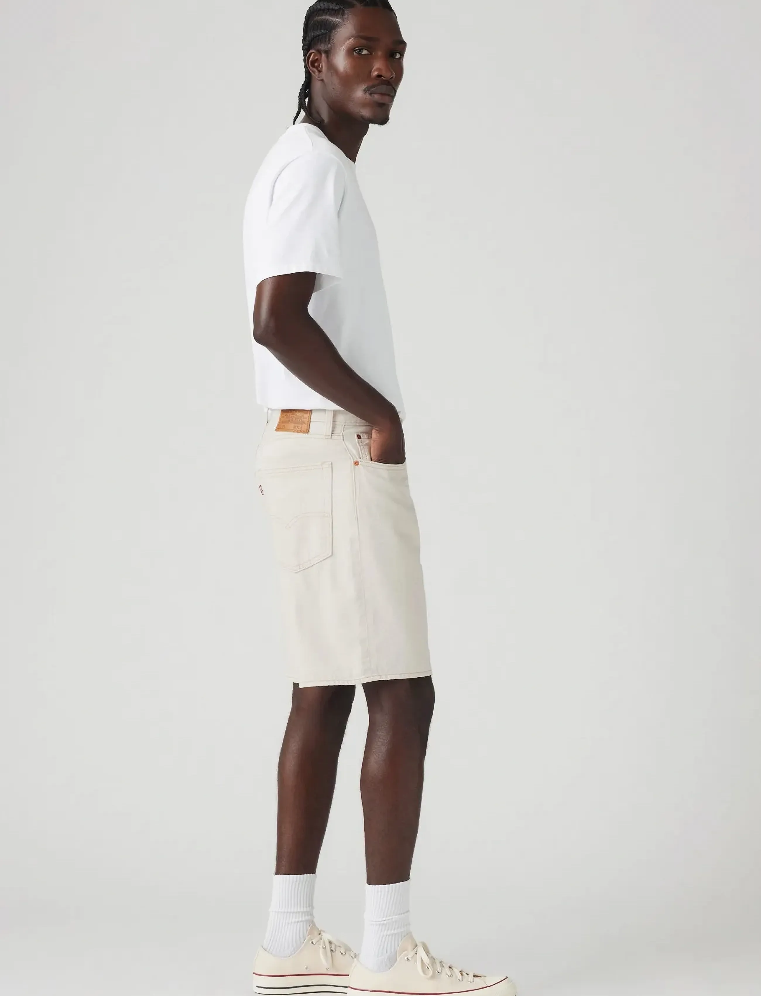 Levi's® - 468 LOOSE SHORTS ECRU JOURNAL - jorts - whites - 3