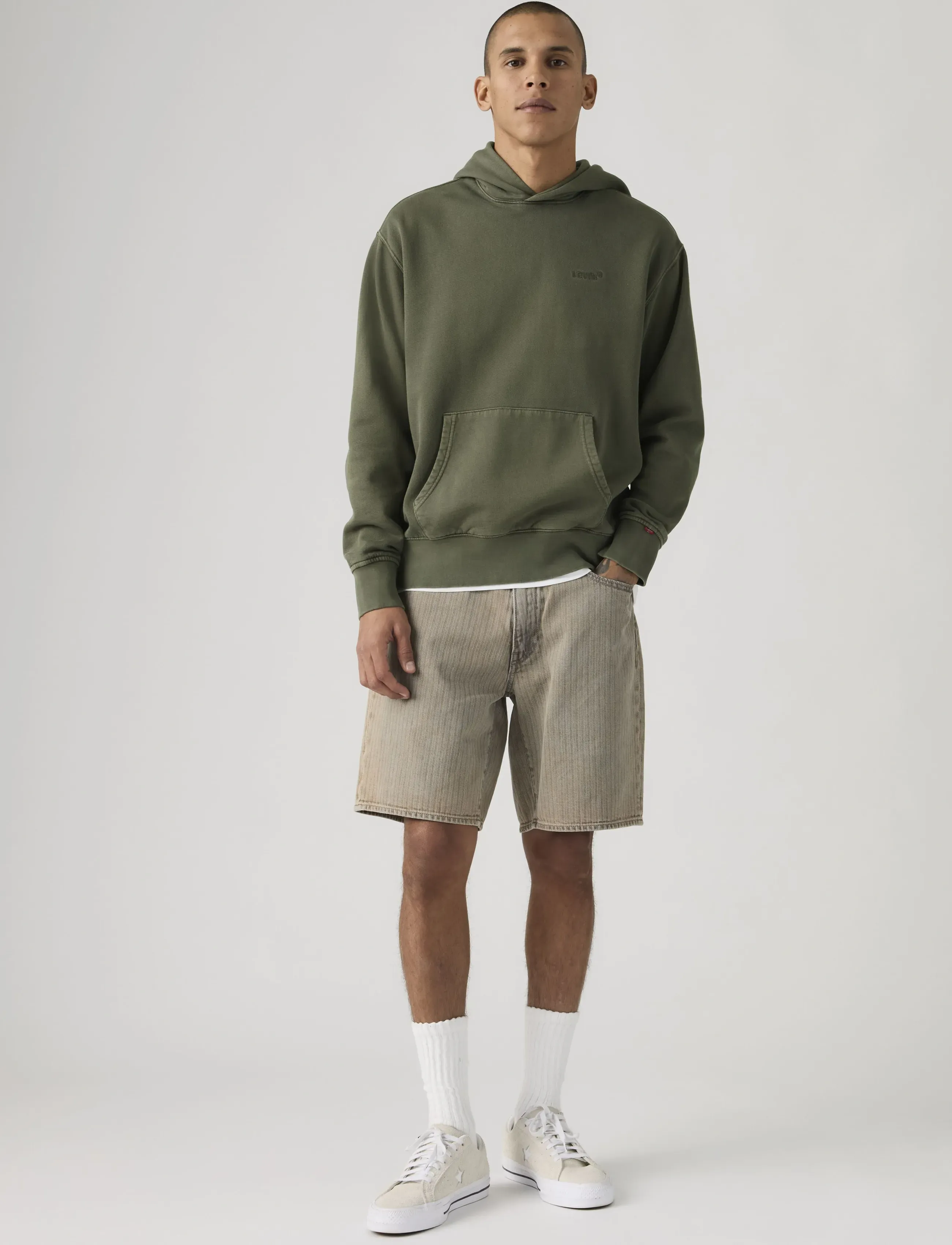 Levi's 468 Loose Shorts Uniform Badge, 30, Shorts, Beige - Denim Männerswear