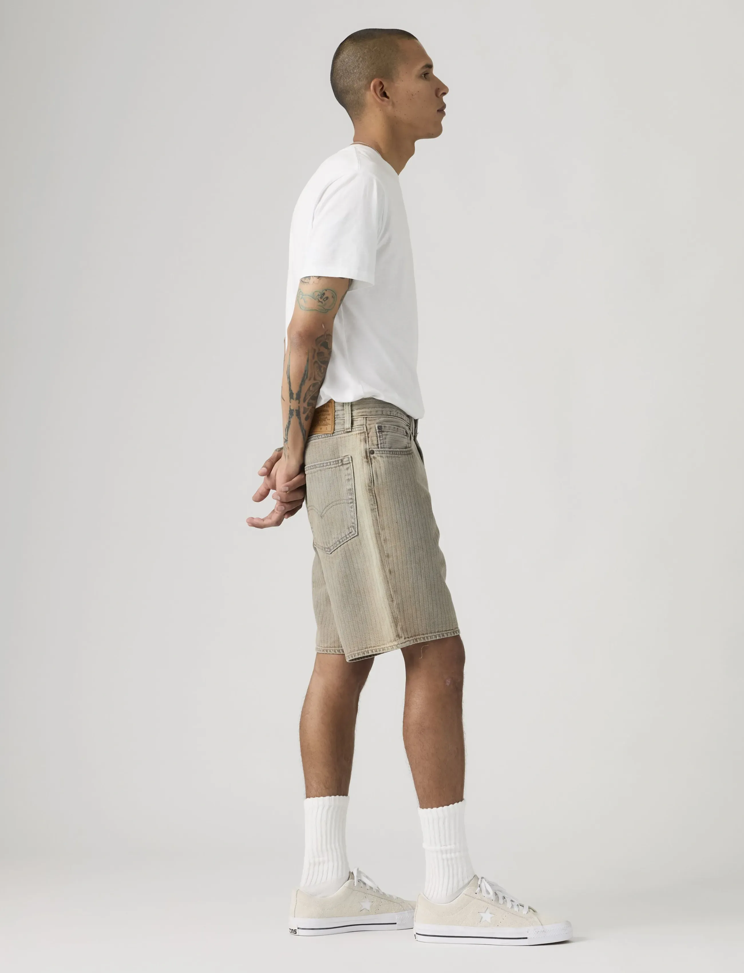 Levi's® - 468 LOOSE SHORTS UNIFORM BADGE - jorts - tans - 3