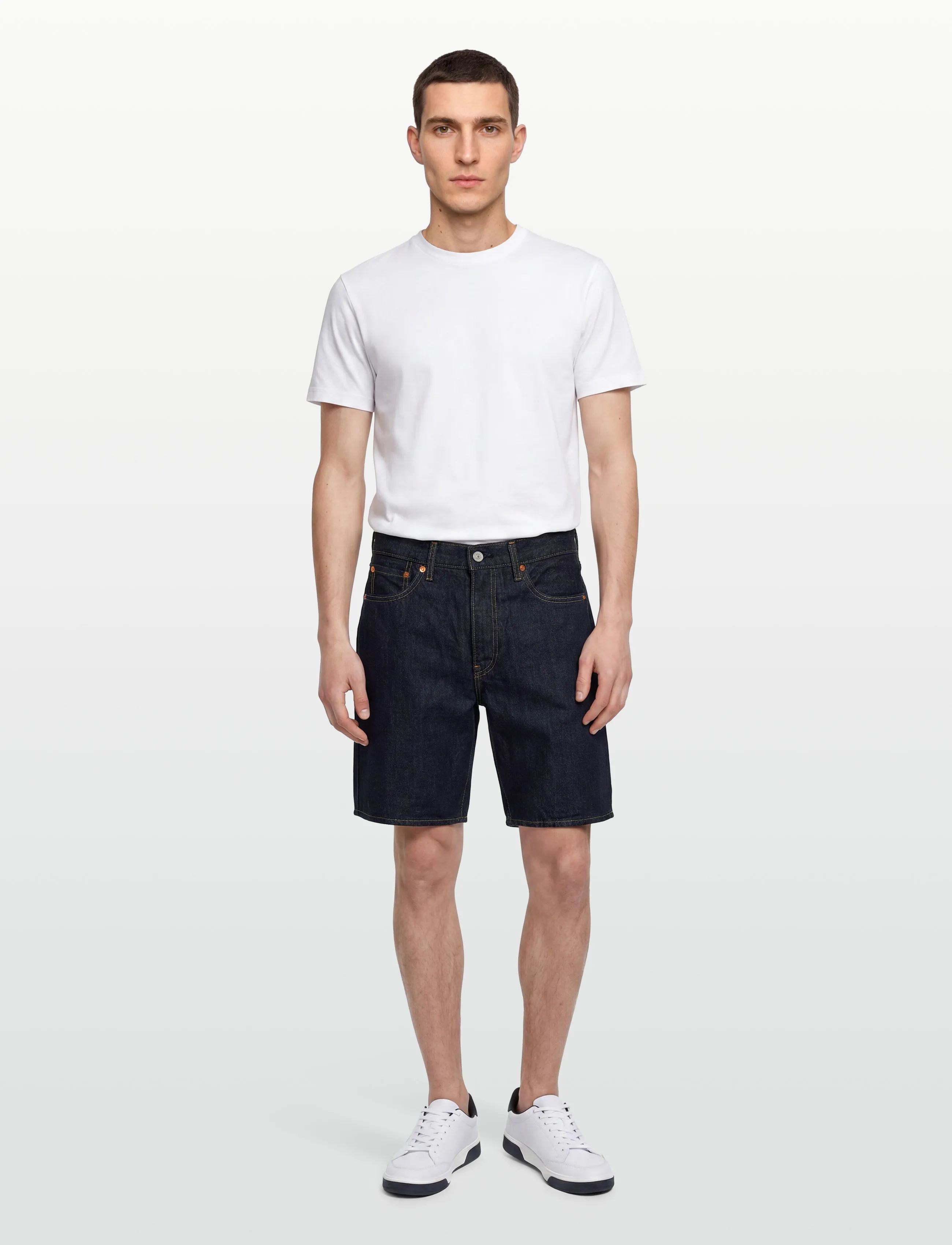 Levi's 468 Loose Shorts Rinse Master, 33, Navy, Shorts > Denim Shorts, Herre