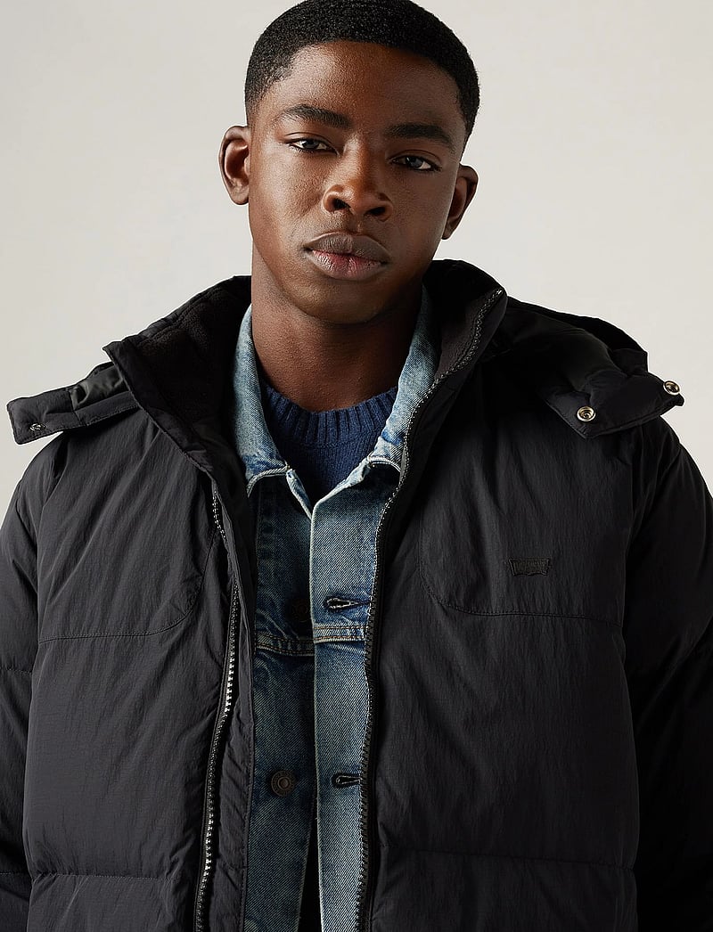 Levi's® - ROCKRIDGE SHORT PUFFER JET BLA - vinterjackor - jet black - 5