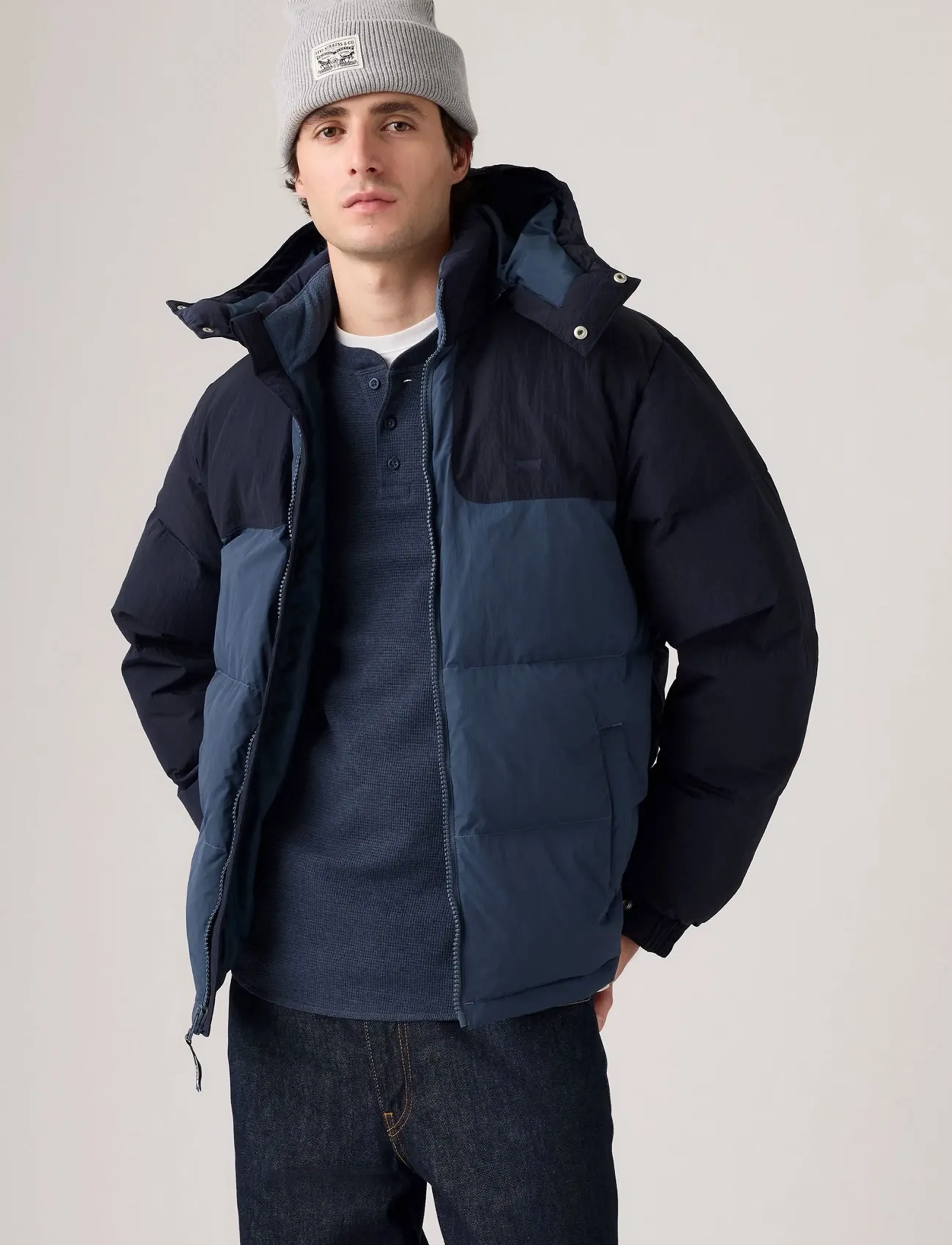 Levi's Rockridge Short Puffer, Kort Pufferjakke, Navy, Str: M