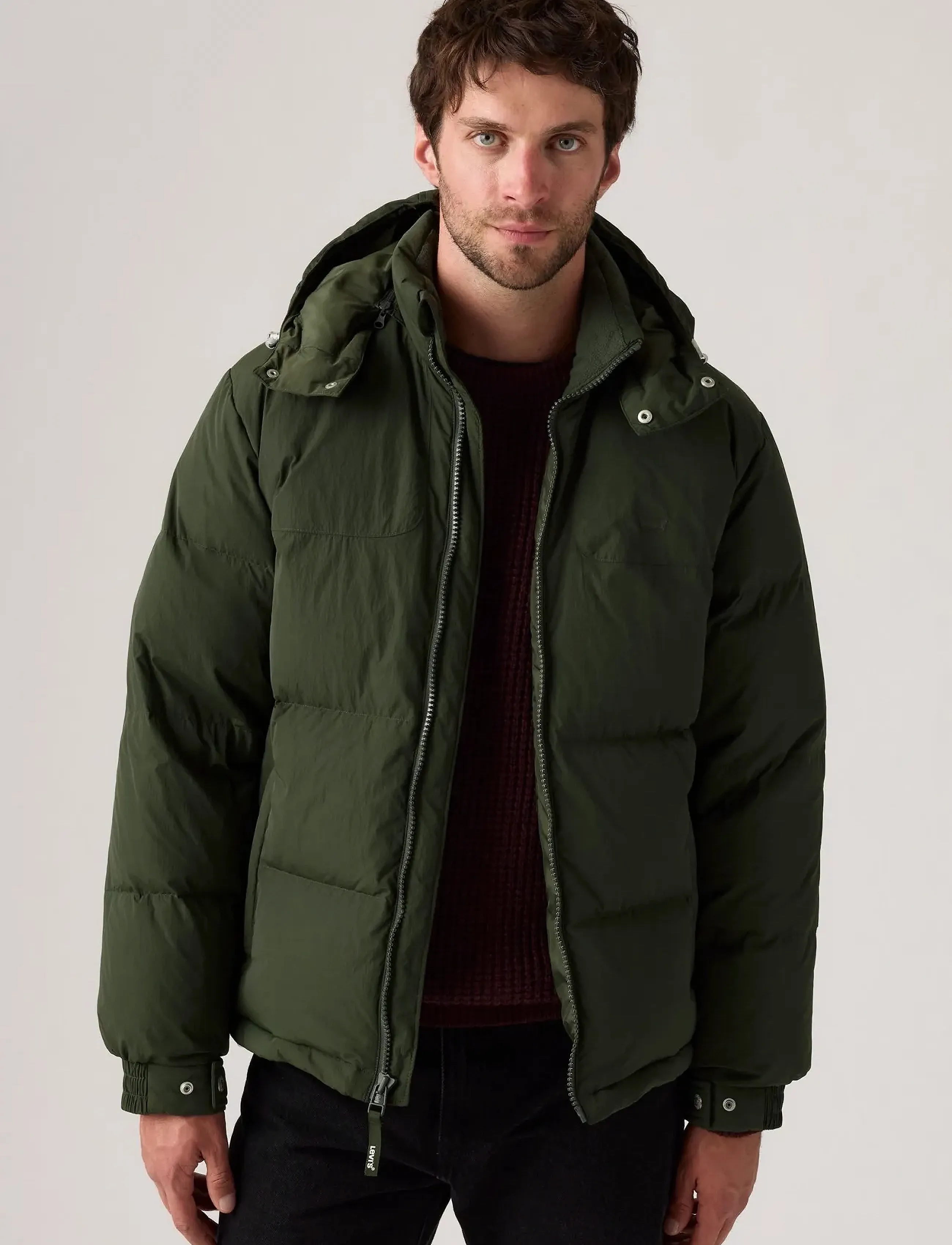 Levi's Rockridge Short Puffer Duffel, S, Green, Jakker > Vatterede Jakker, Herre