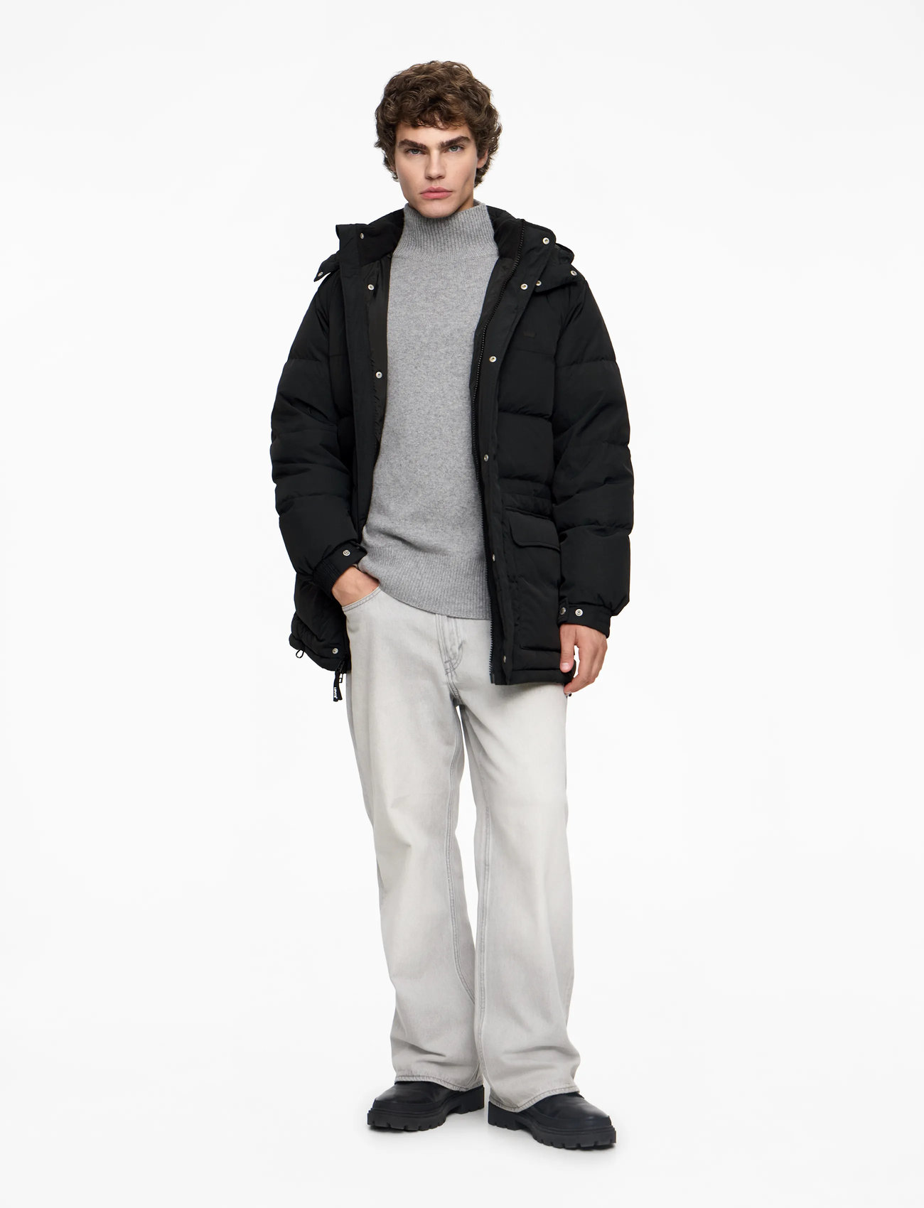 Levi's® - ROCKRIDGE MID PUFFER JET BLACK - dunjackor - pirate black - 2