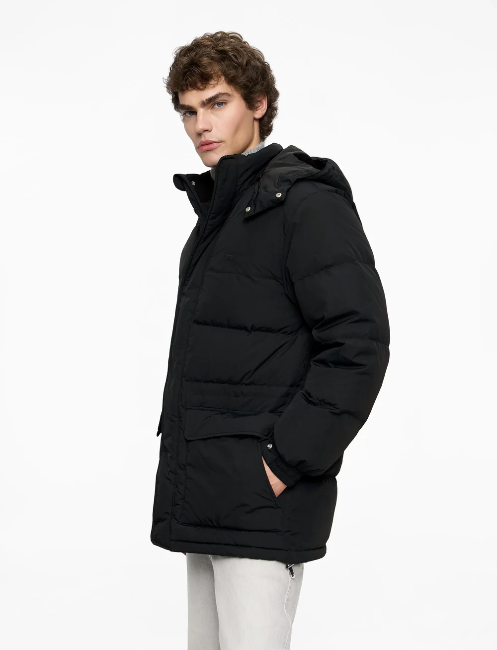 Levi's® - ROCKRIDGE MID PUFFER JET BLACK - talvejoped - pirate black - 3