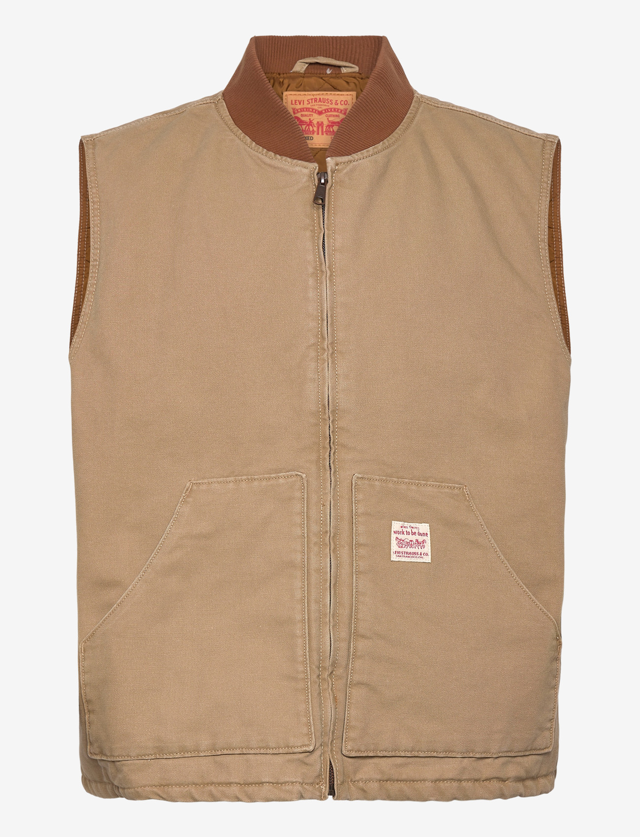 Levi's® - SANSOME VEST TIGERS EYE - västar - browns - 0