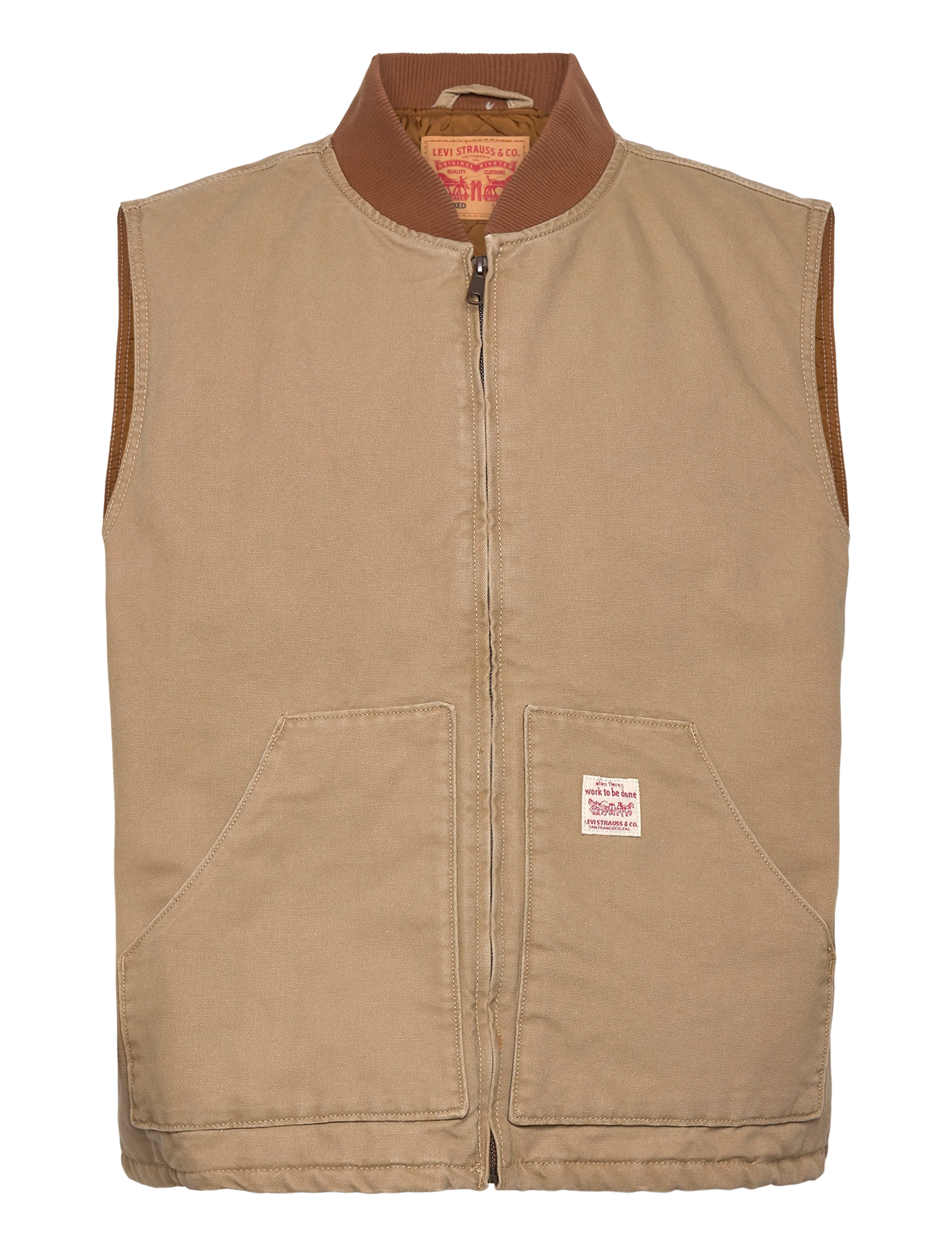 Levi's® SANSOME VEST TIGERS EYE - Västar - BROWNS / brown