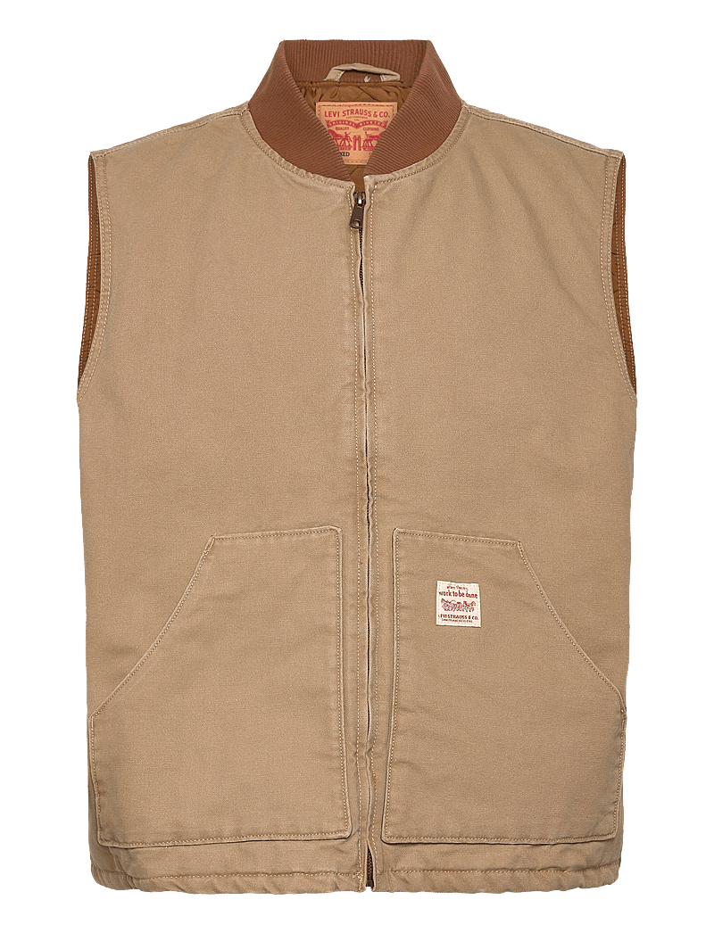 Levi's® - SANSOME VEST TIGERS EYE - västar - browns - 0
