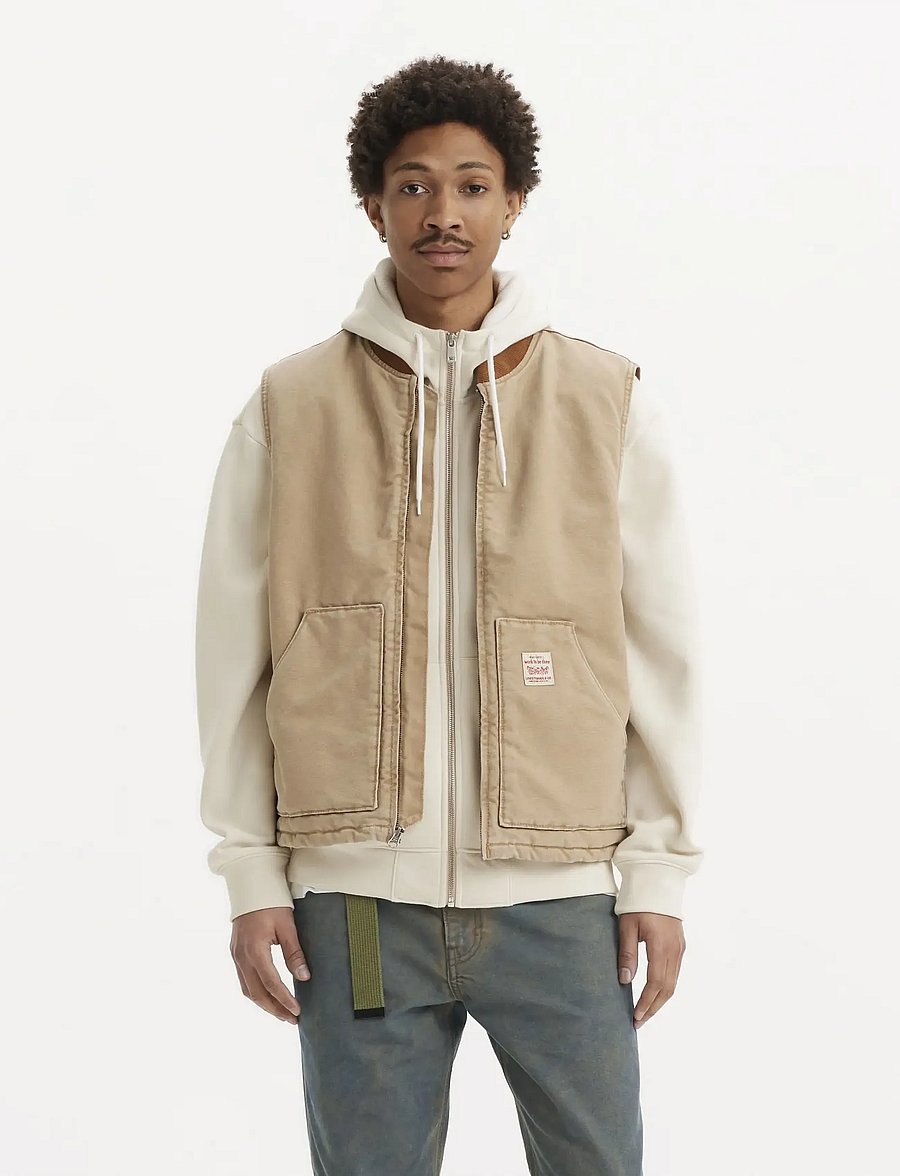 Levi's® - SANSOME VEST TIGERS EYE - västar - browns - 3
