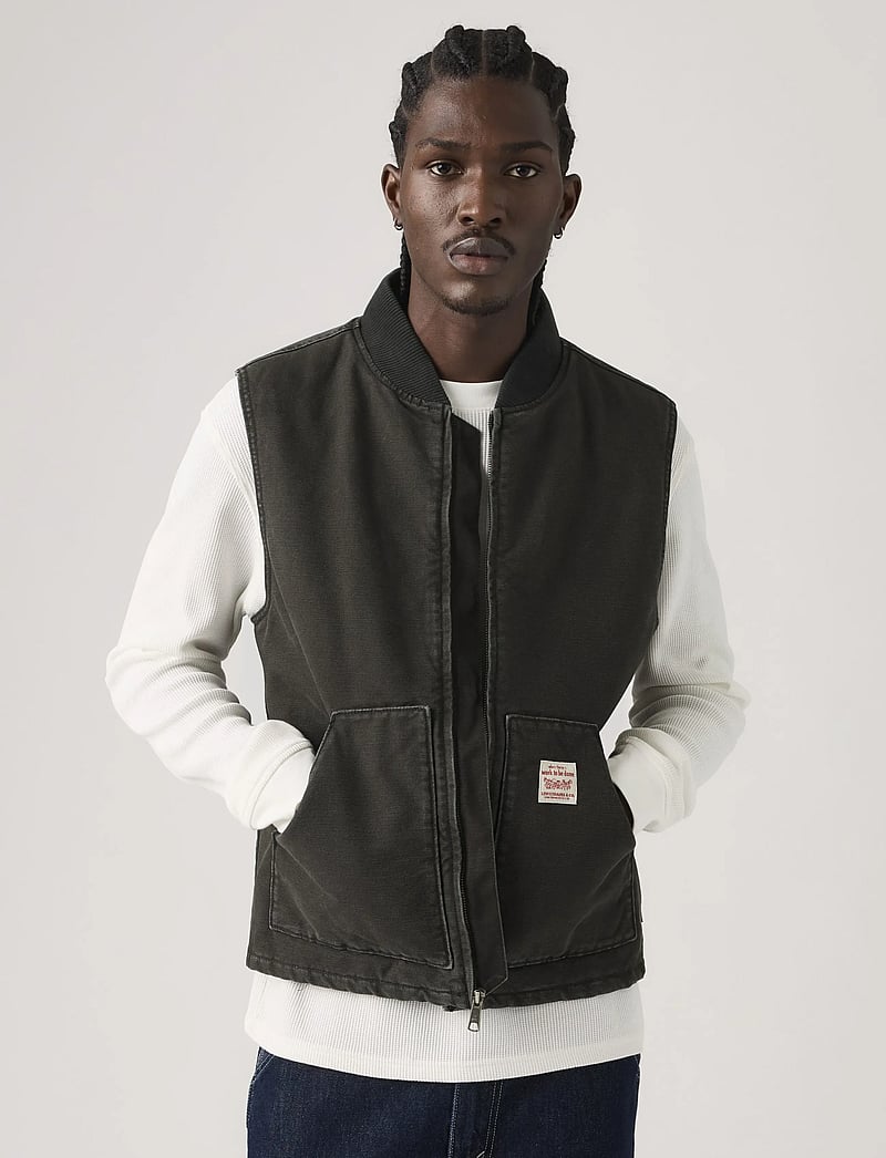 Levi's® - SANSOME VEST METEORITE - vests - blacks - 0