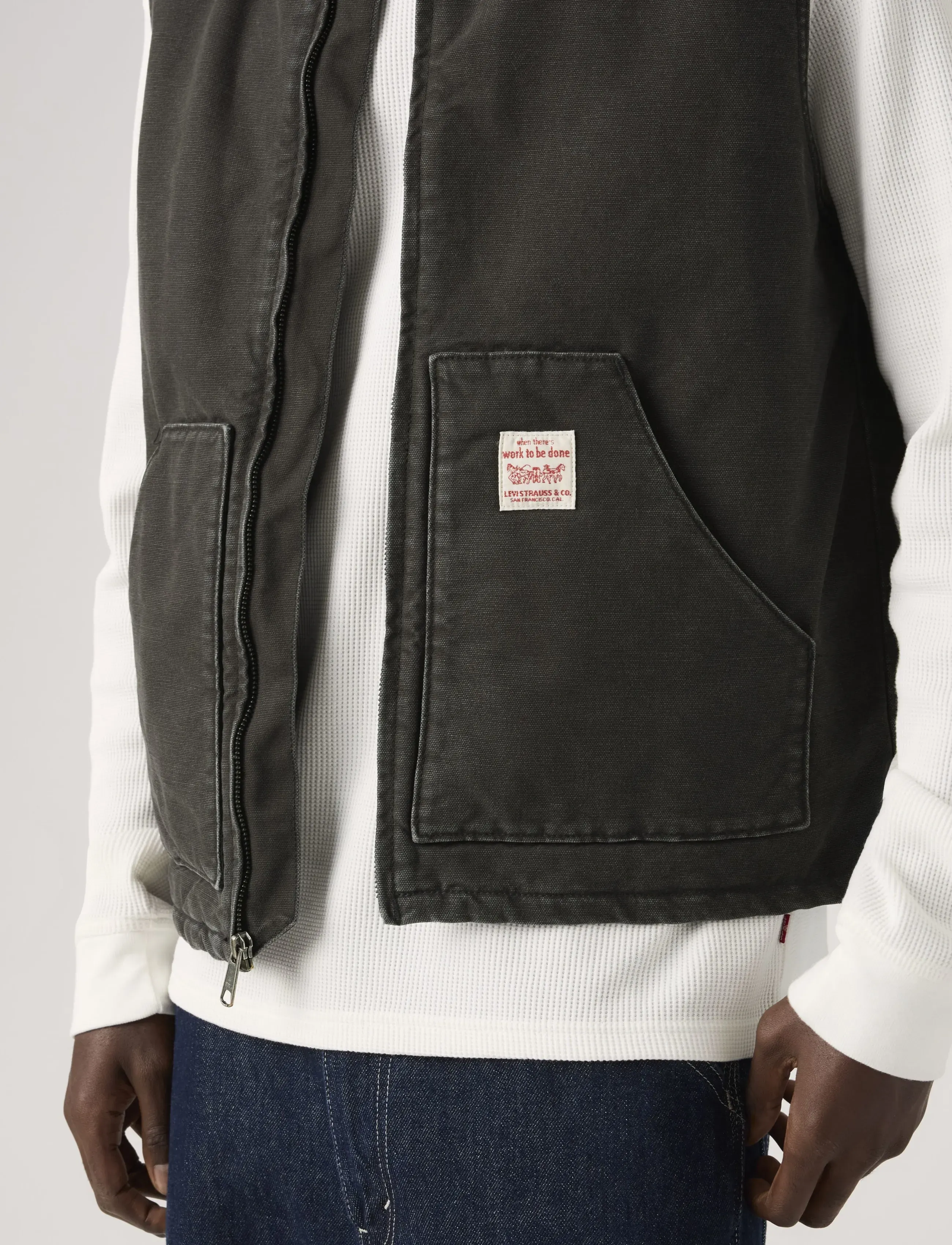 Levi's® - SANSOME VEST METEORITE - västar - blacks - 4