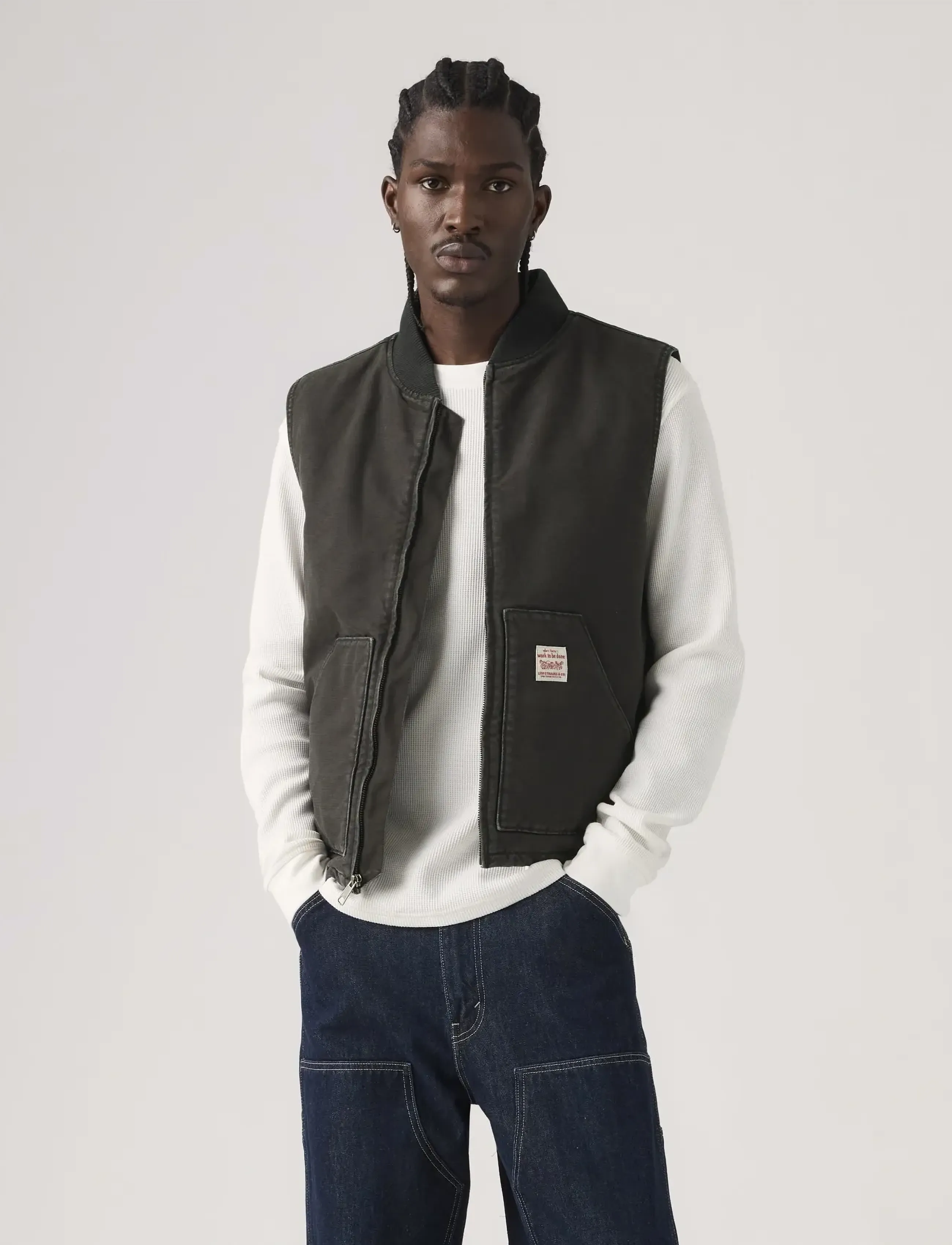 Levi's® - SANSOME VEST METEORITE - västar - blacks - 5