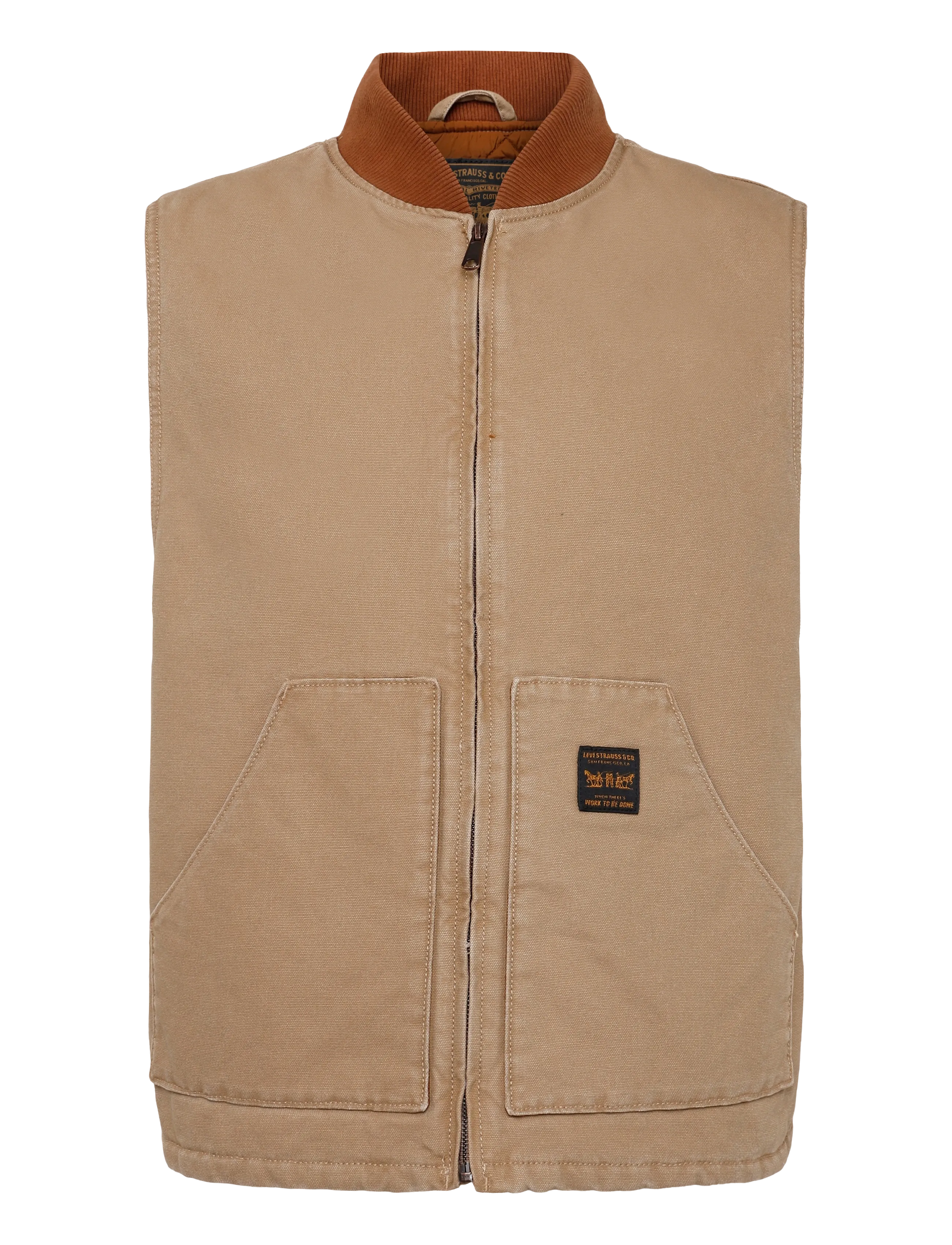 Levi's® SANSOME VEST TIGERS EYE CANVAS - Vestid - BROWNS / brown