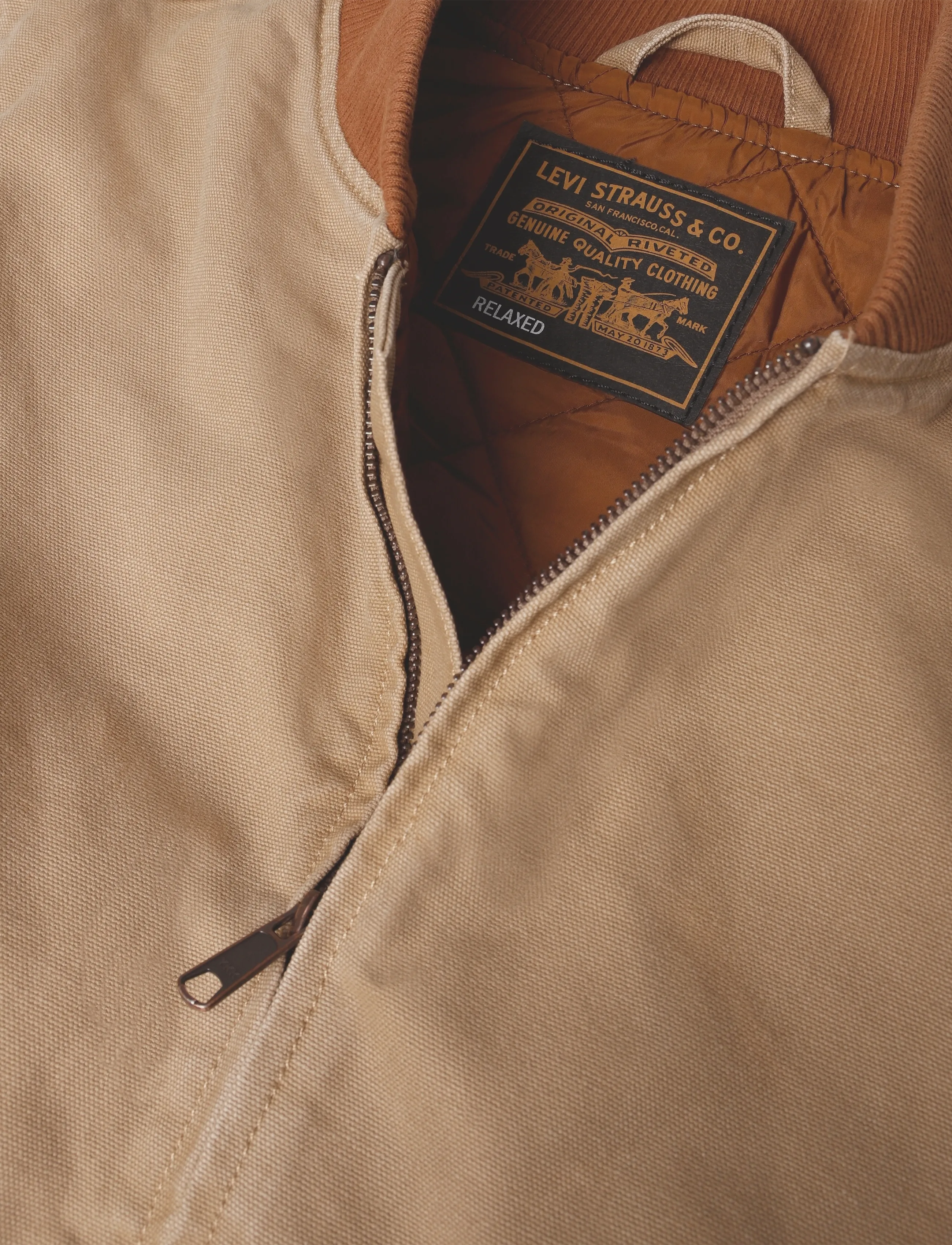 Levi's® - SANSOME VEST TIGERS EYE CANVAS - browns - 2