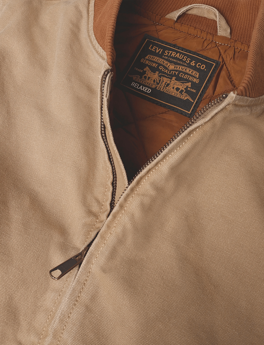 Levi's® - SANSOME VEST TIGERS EYE CANVAS - västar - browns - 2