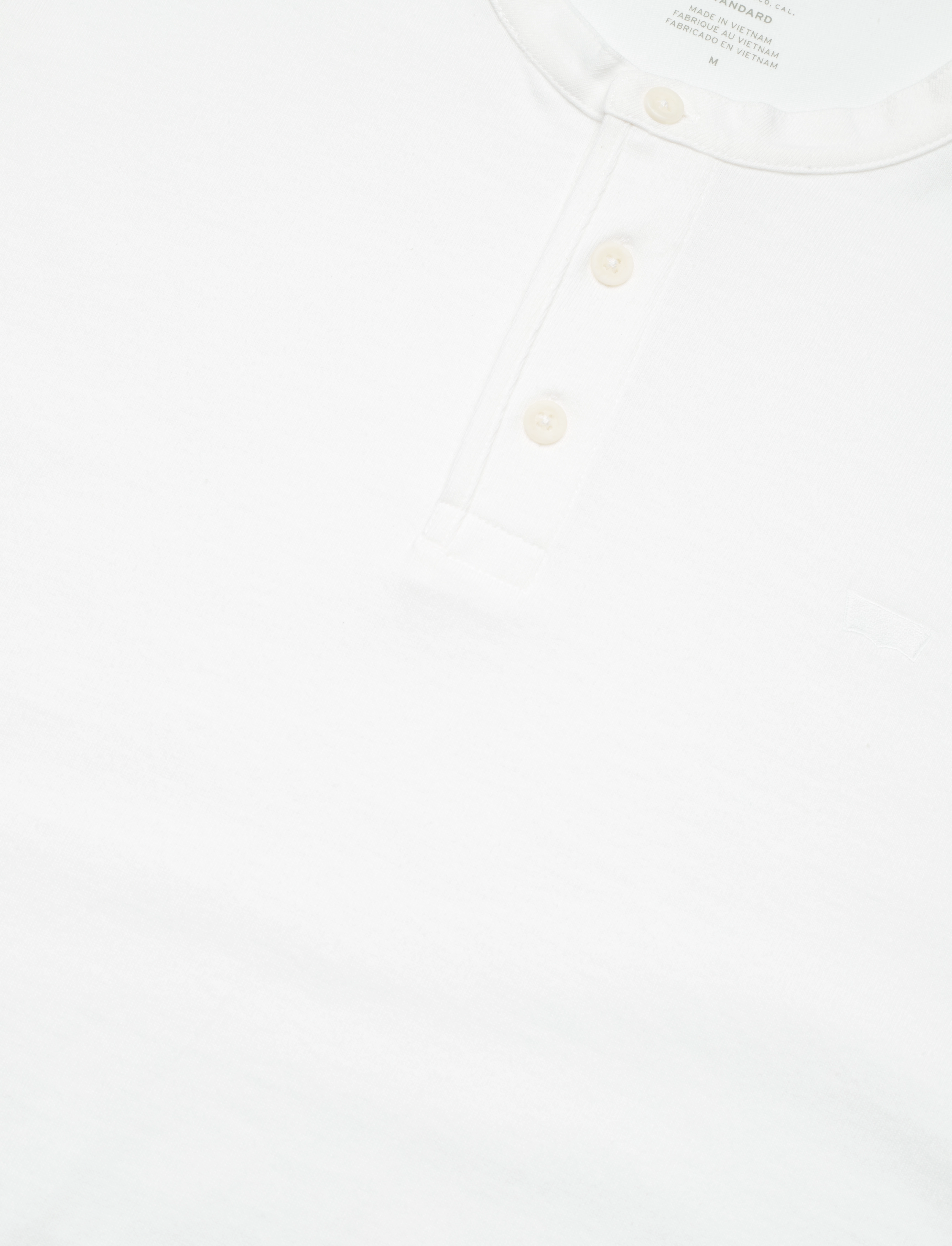 Levi's® - SS HM HENLEY WHITE + - laveste priser - neutrals - 4