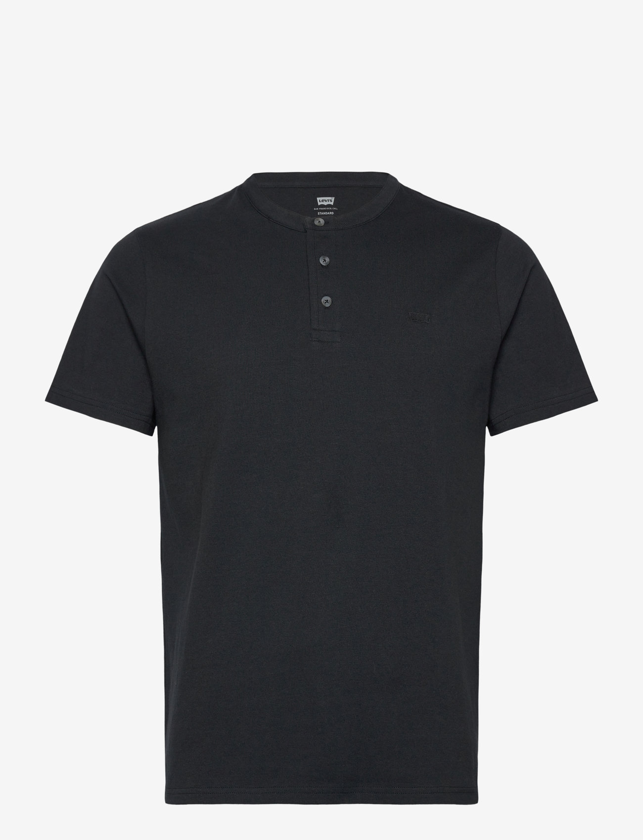 Levi's® - SS HM HENLEY MINERAL BLACK - lühikeste varrukatega t-särgid - blacks - 1