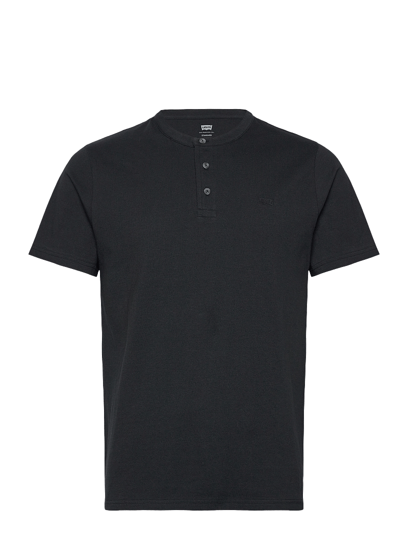 Levi's® - SS HM HENLEY MINERAL BLACK - lühikeste varrukatega t-särgid - blacks - 1