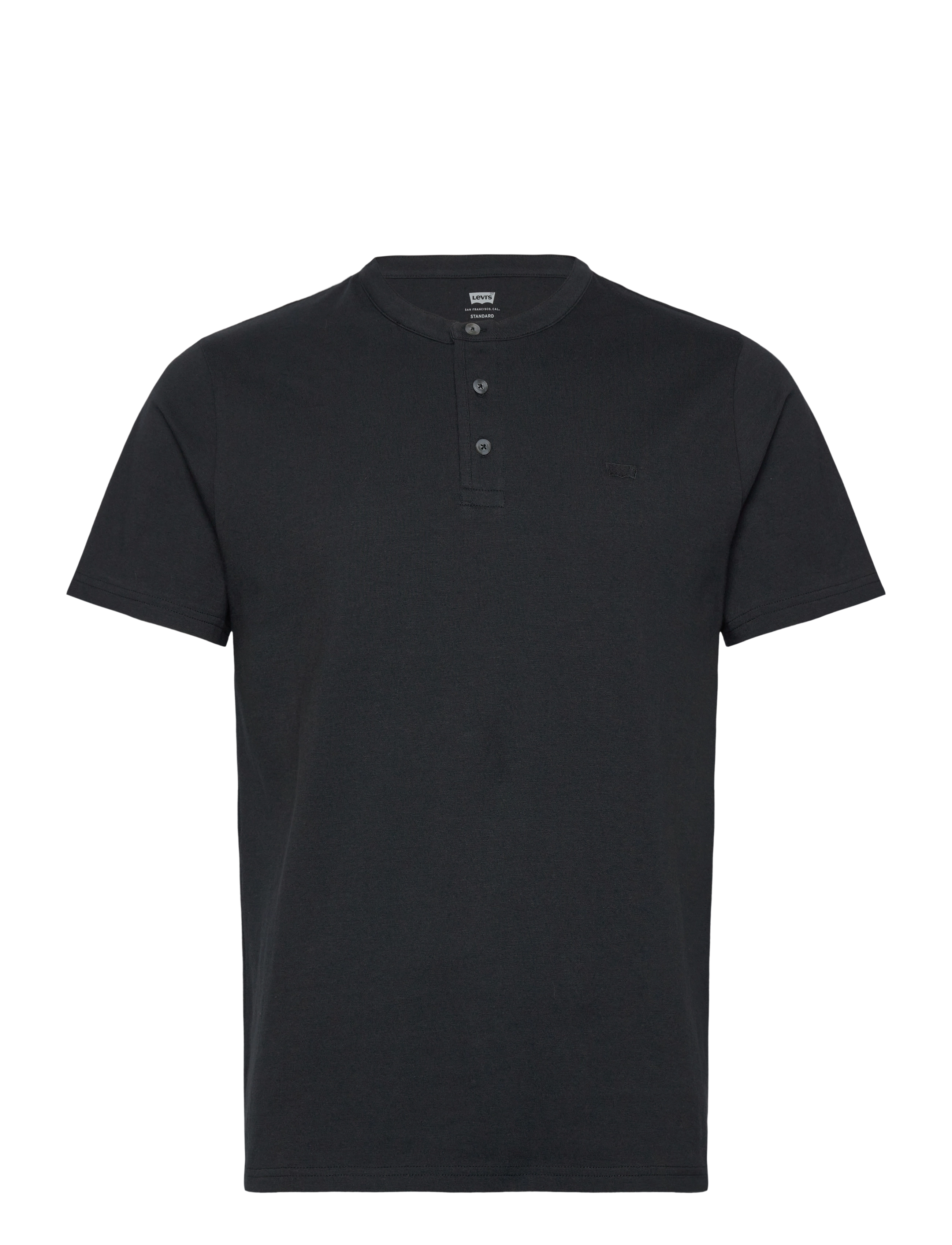 Levi's® SS HM HENLEY MINERAL BLACK - T-shirts - BLACKS / black