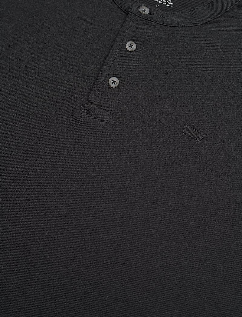 Levi's® - SS HM HENLEY MINERAL BLACK - lühikeste varrukatega t-särgid - blacks - 4