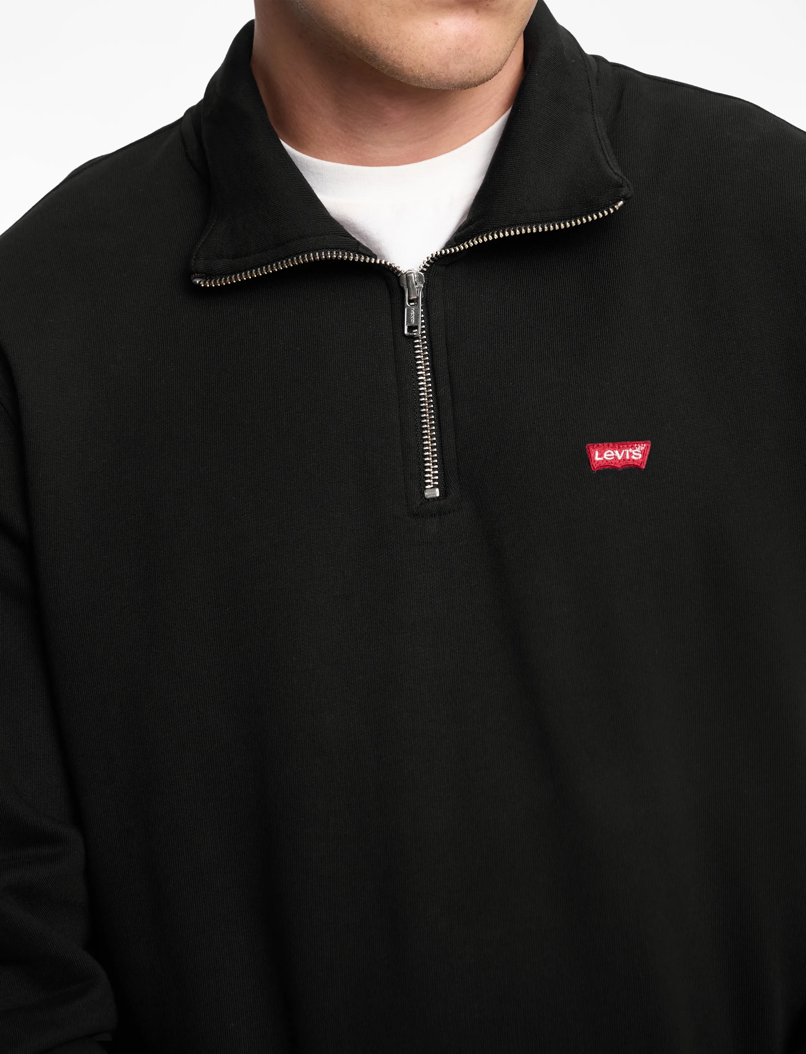 Levi's® - ORIGINAL HM 1/4 ZIP BLACKS - sweatshirts - mineral black - 5