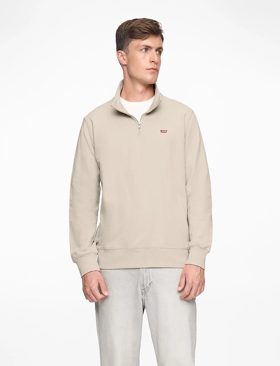Levi's® - ORIGINAL HM 1/4 ZIP NEUTRALS - pullover mit halbem reißverschluss - fog - 0