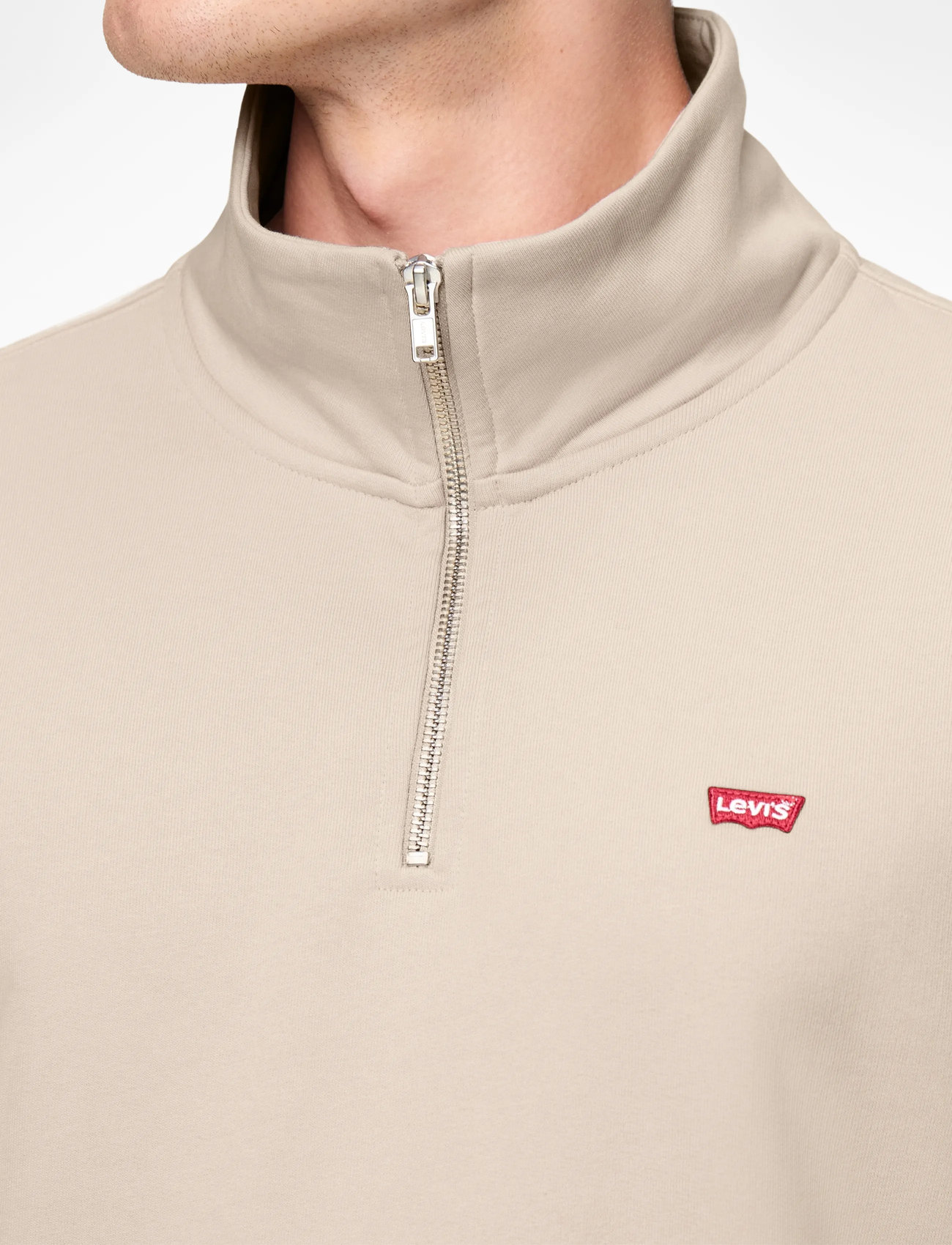 Levi's® - ORIGINAL HM 1/4 ZIP NEUTRALS - džemperiai su trumpu užtrauktuku - fog - 5