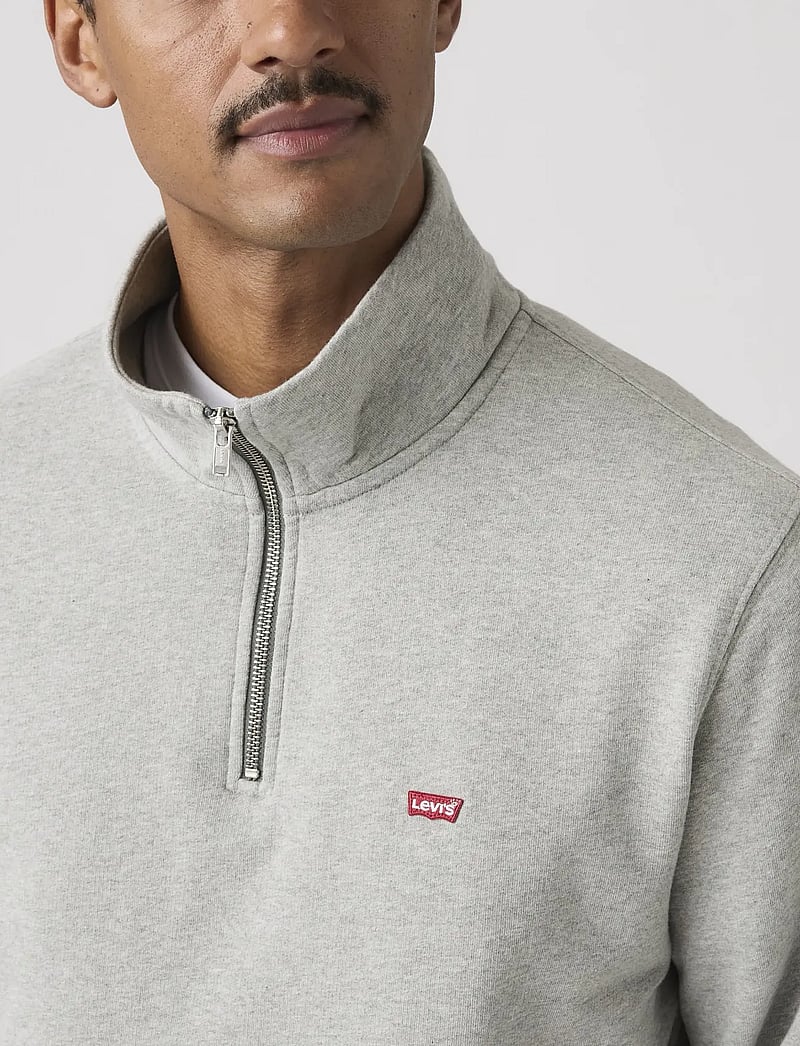 Levi's® - ORIGINAL HM 1/4 ZIP MID TONE G - pullover mit halbem reißverschluss - greys - 4
