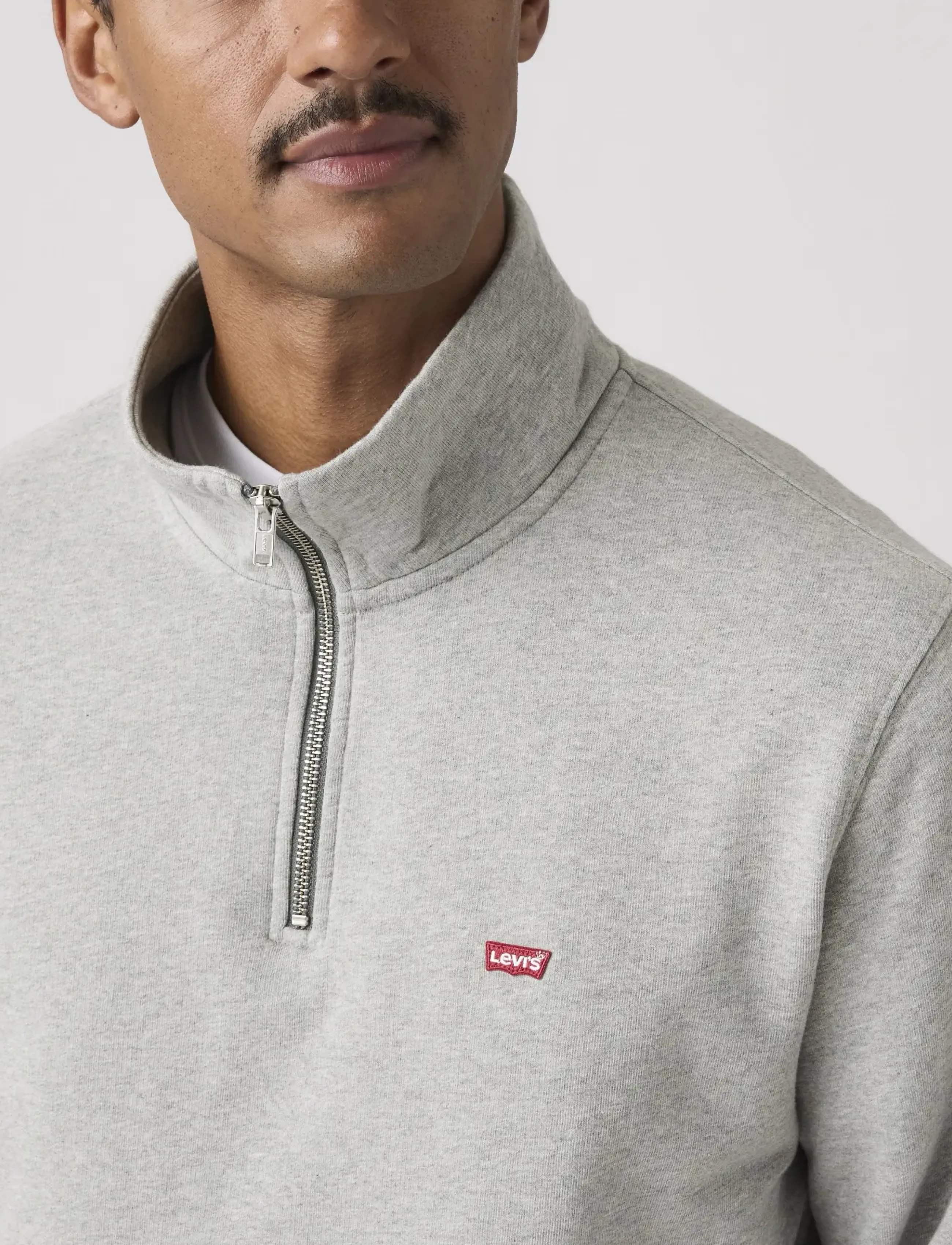 Levi's® - ORIGINAL HM 1/4 ZIP MID TONE G - pullover mit halbem reißverschluss - greys - 4