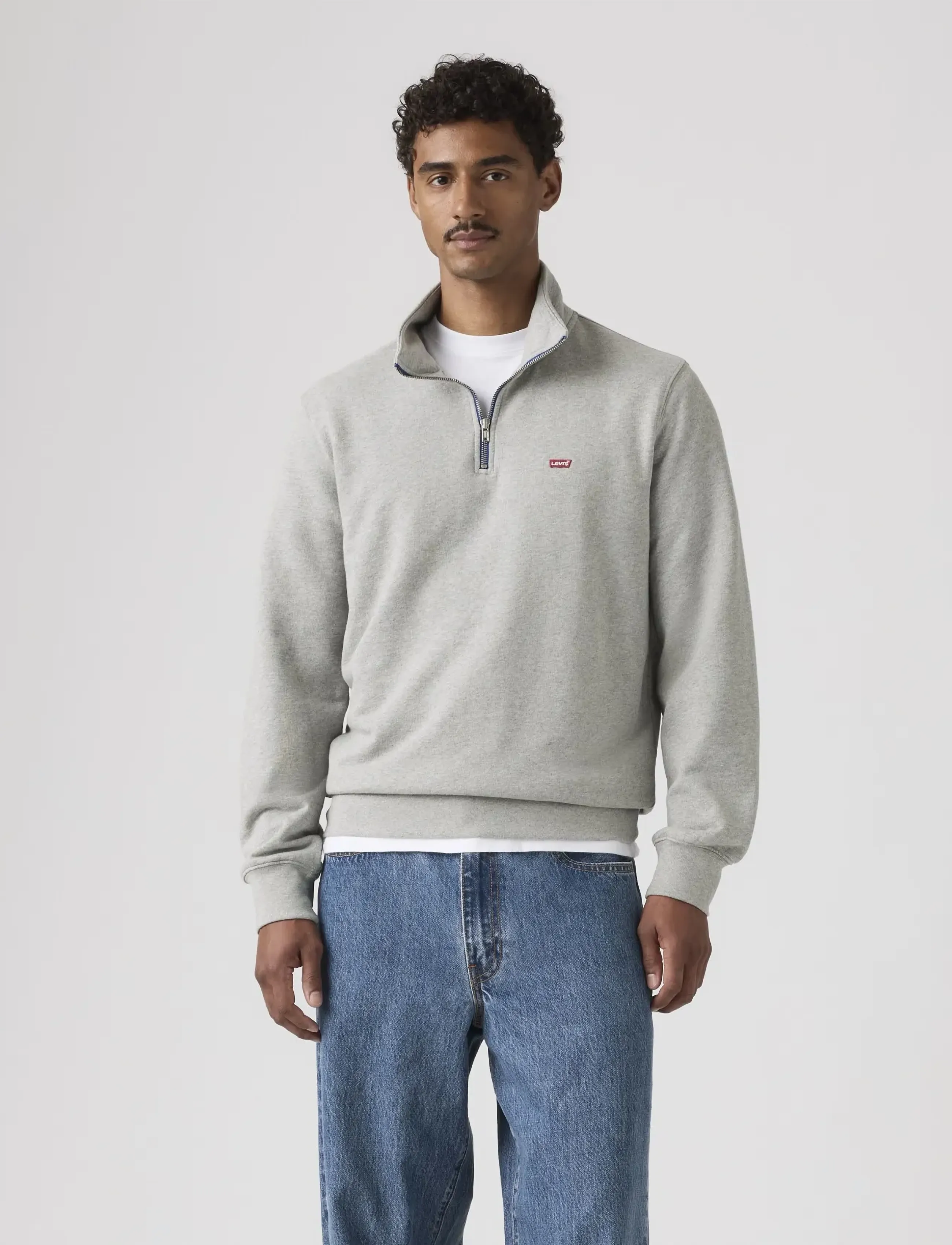 Levi's® - ORIGINAL HM 1/4 ZIP MID TONE G - pullover mit halbem reißverschluss - greys - 5