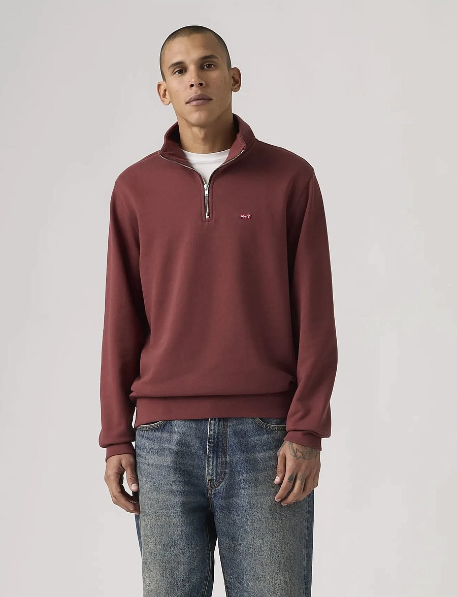 Levi's® - ORIGINAL HM 1/4 ZIP OXBLOOD - sweatshirts - reds - 0