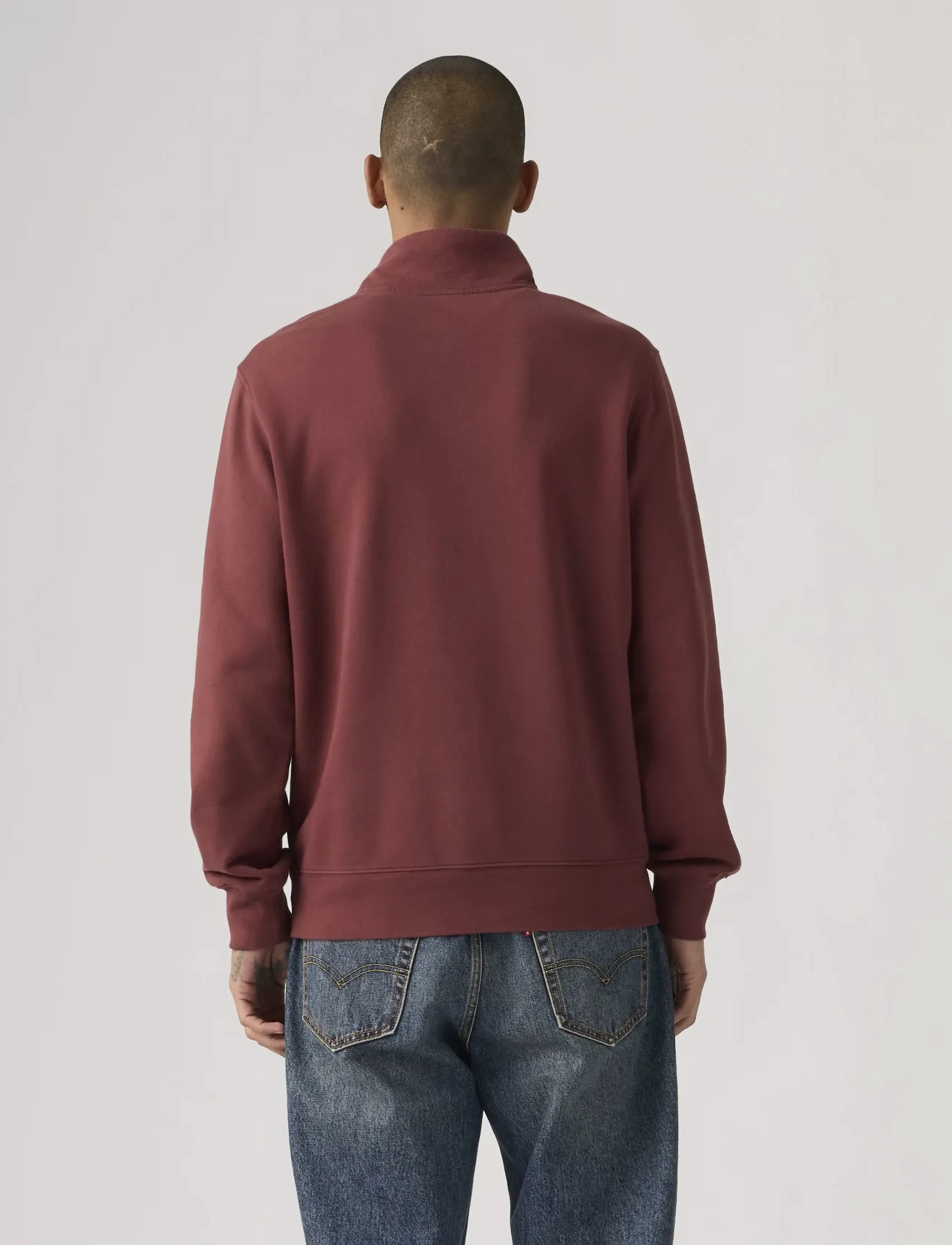 Levi's® - ORIGINAL HM 1/4 ZIP OXBLOOD - shoppa efter stil - reds - 3