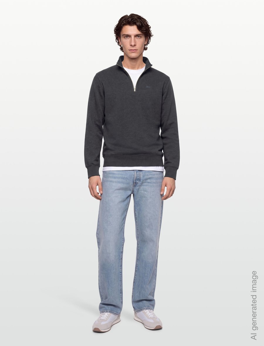 Levi's® - ORIGINAL HM 1/4 ZIP OBSCIDIAN - sweats - blacks - 0