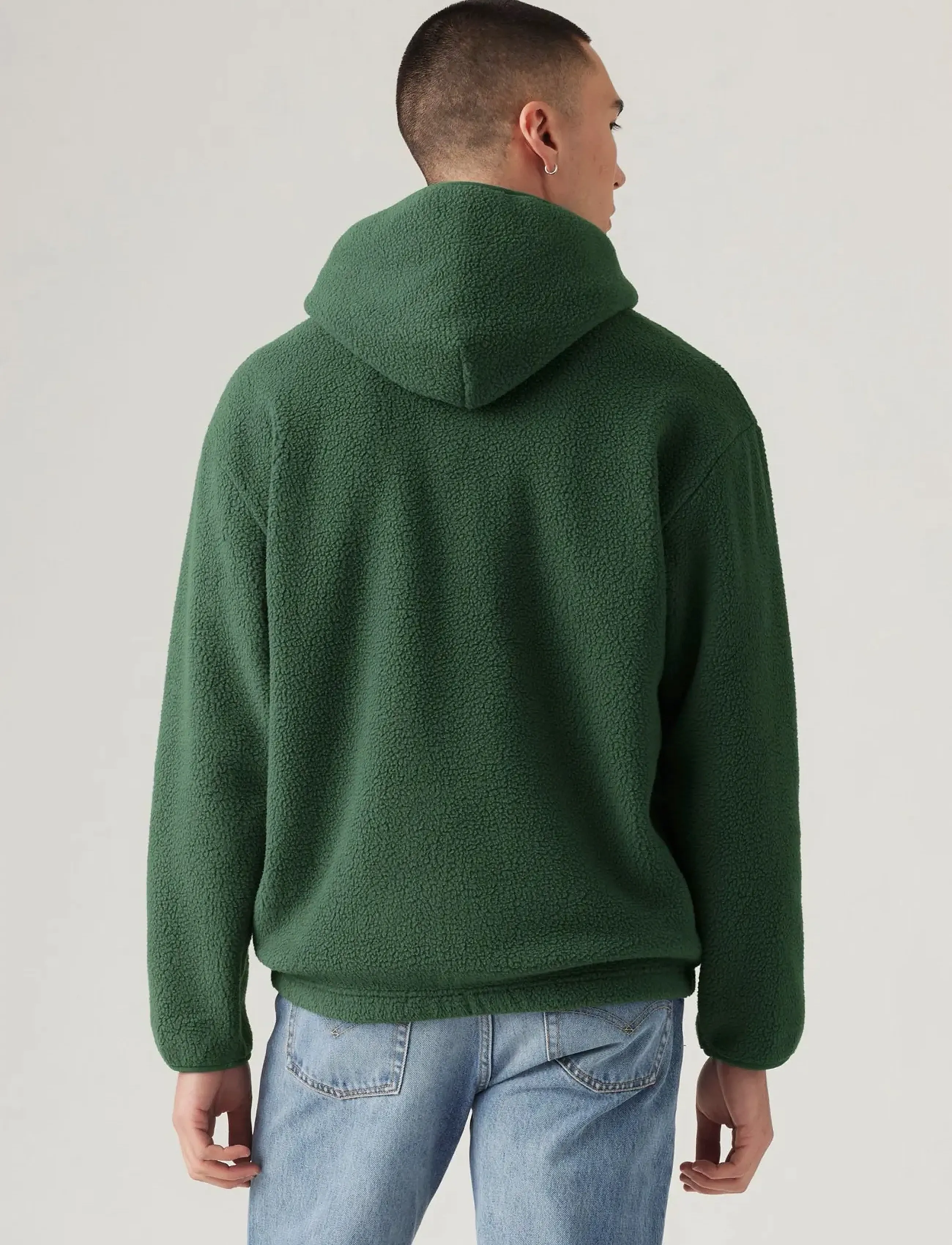 LEVI´S Men - HOODED SHERPA PULLOVER PYTHON - greens - 3
