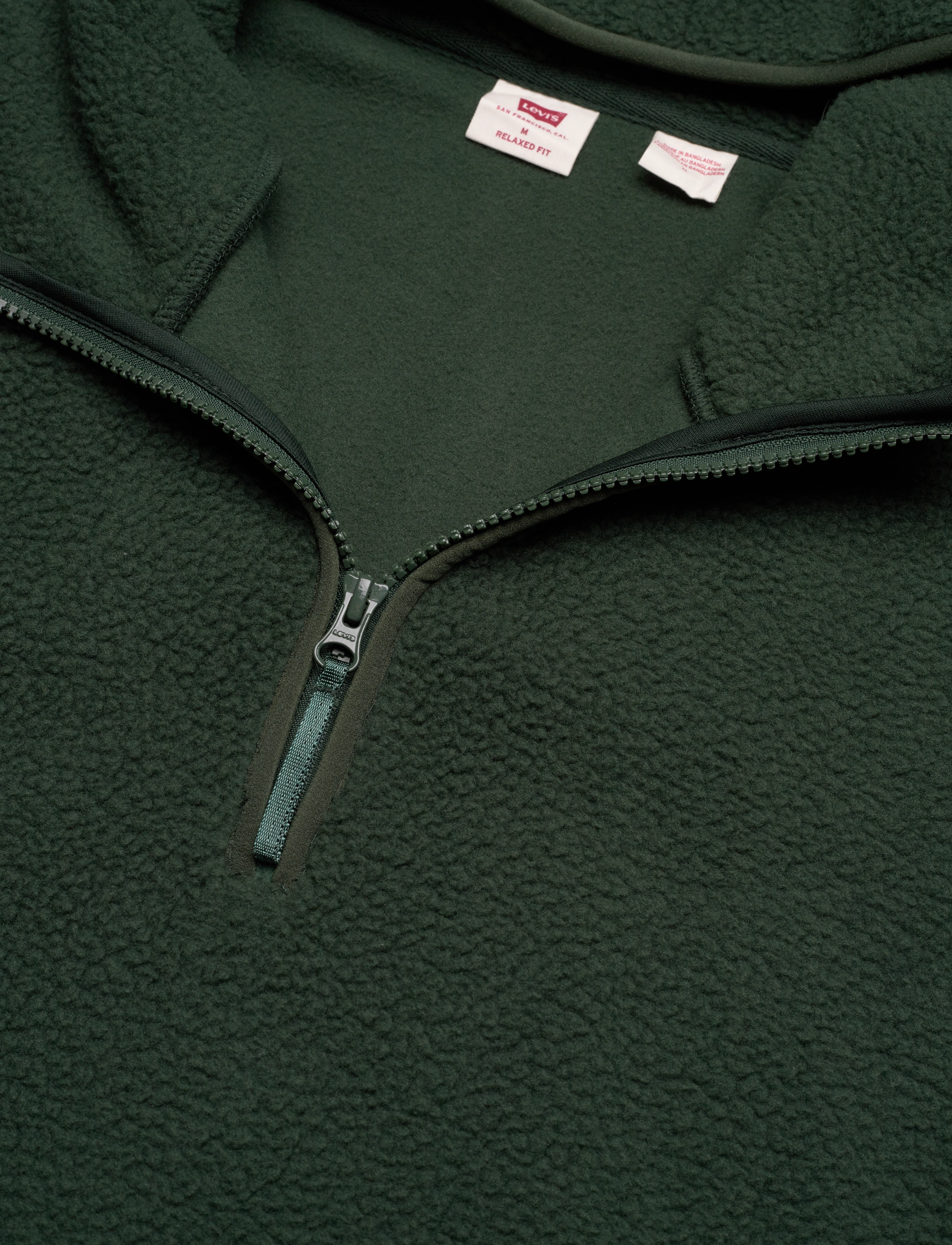 LEVI´S Men - HOODED SHERPA PULLOVER PYTHON - greens - 4