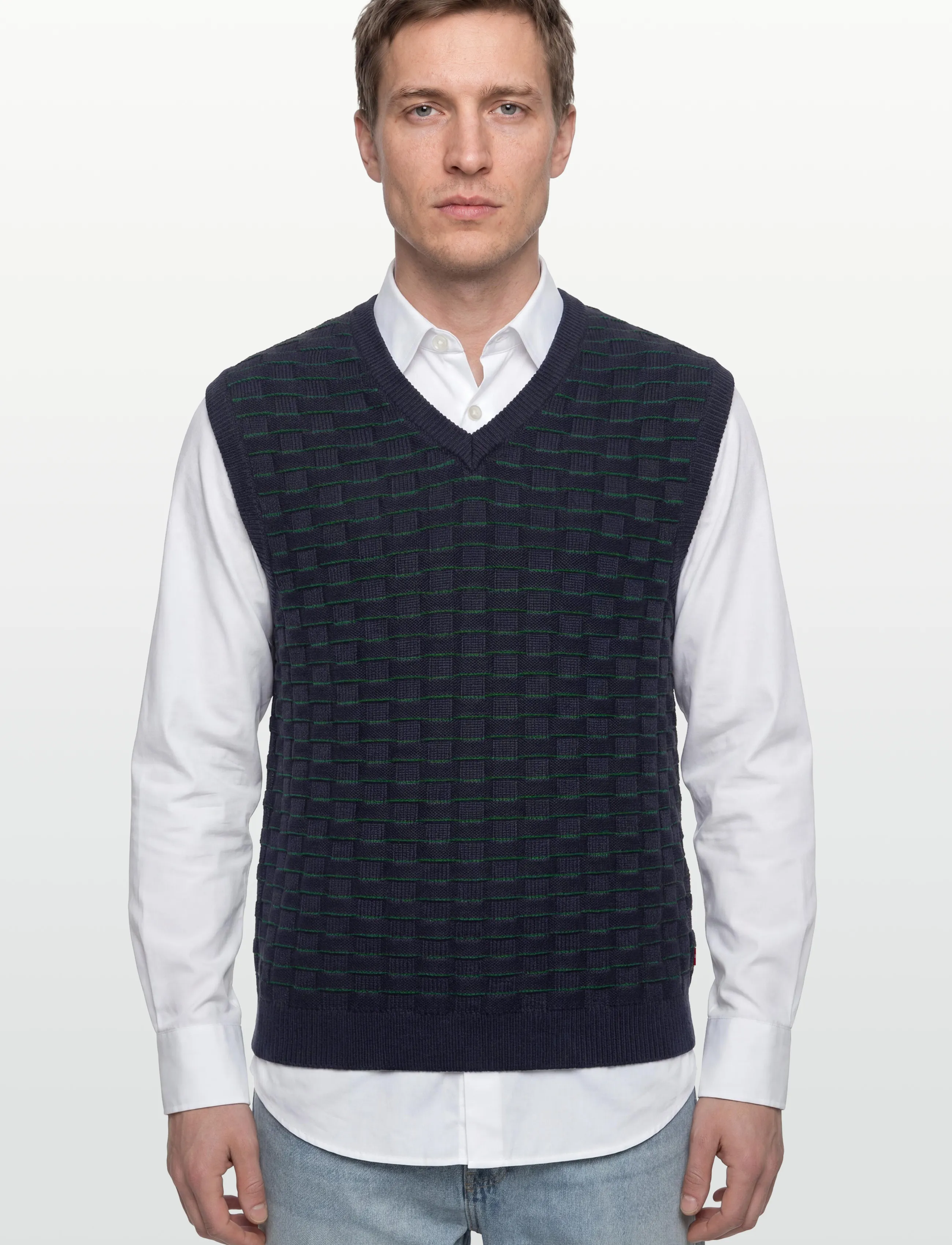 Levi's® - SKYLINE SWEATER VEST BASKETWEA - stickade västar - blues - 3