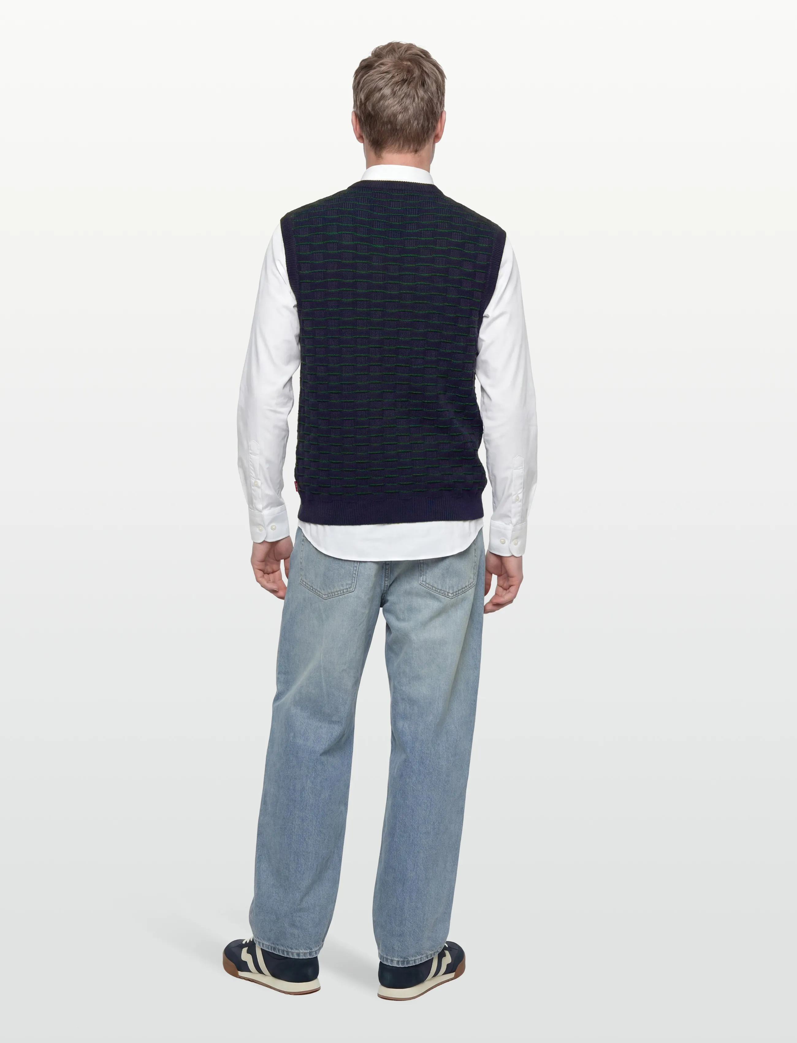 Levi's® - SKYLINE SWEATER VEST BASKETWEA - stickade västar - blues - 4