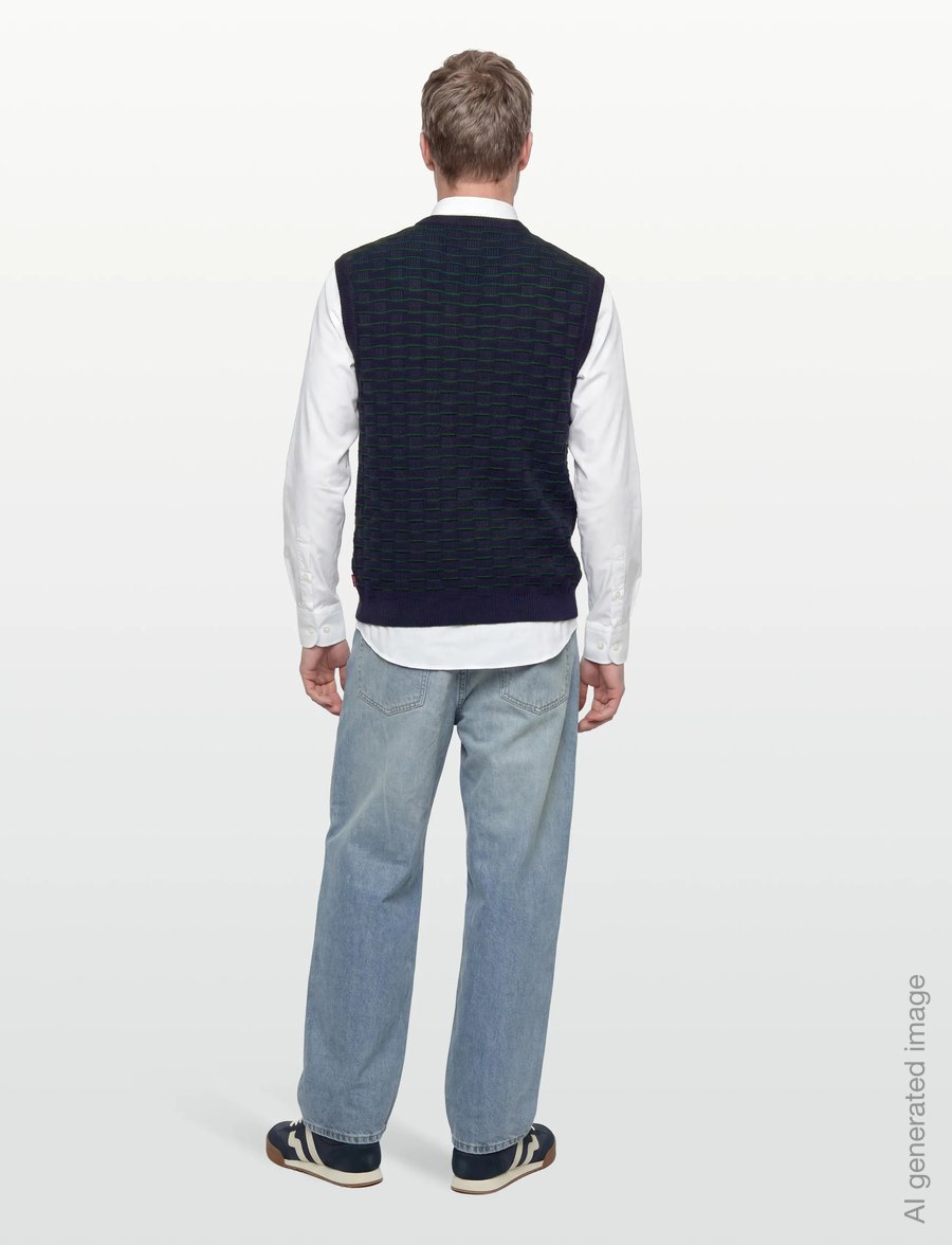 Levi's® - SKYLINE SWEATER VEST BASKETWEA - strickwesten - blues - 4