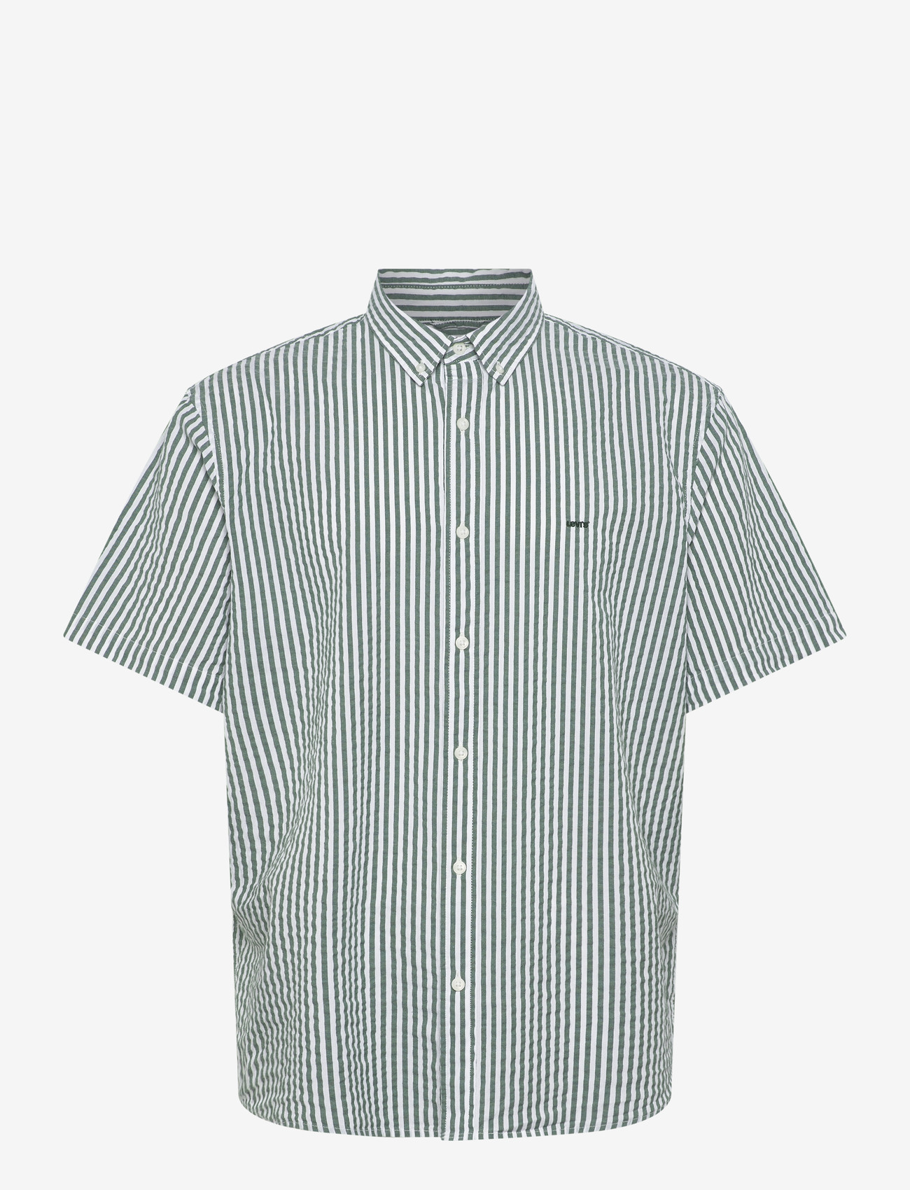 Levi's® - SS AUTHENTIC BUTTON DOWN GREENS - kurzarmhemden - ss authentic button down aldwyn stripe eden seersucker - 1