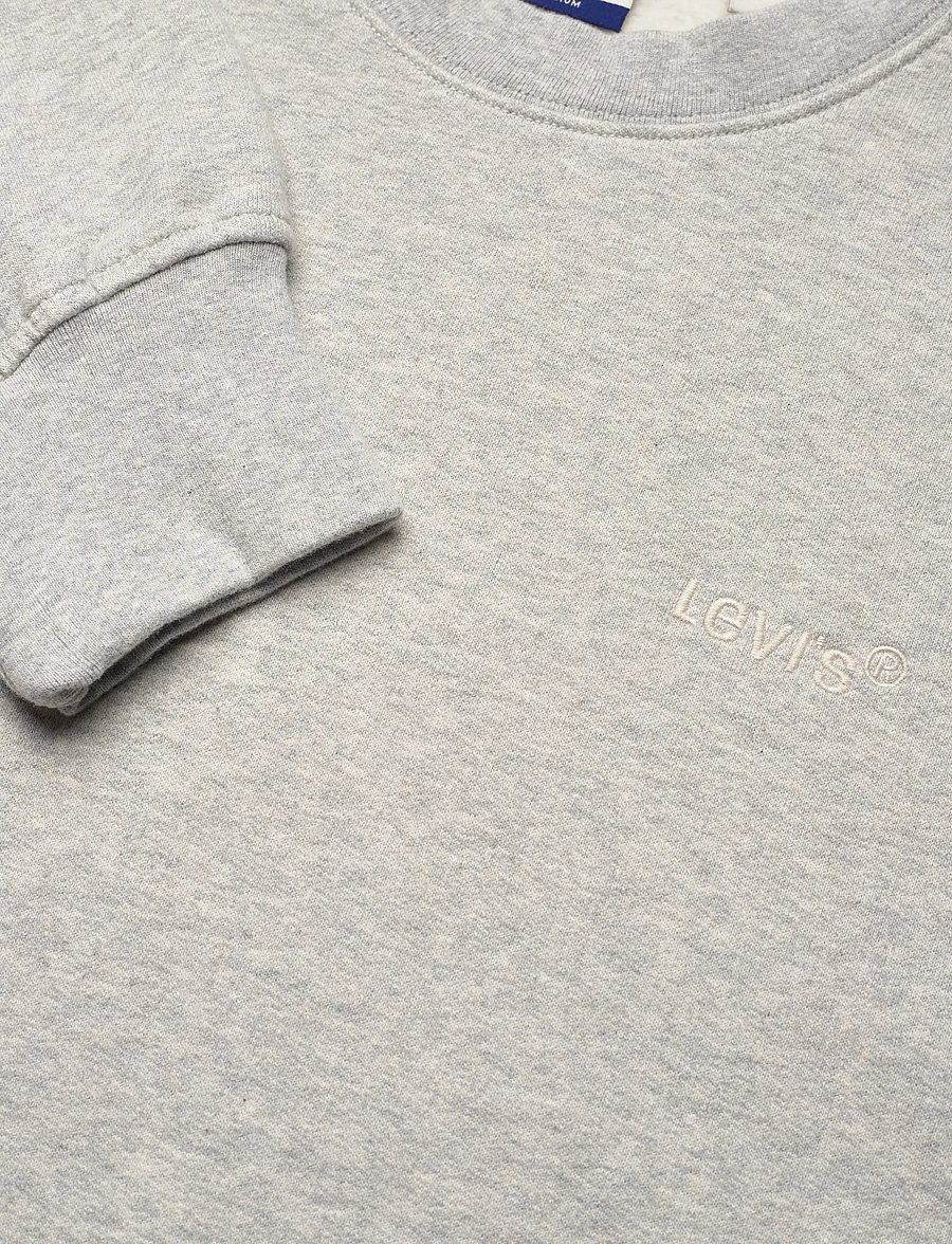 Levi's® - AUTHENTIC CREW LIGHT GRAY HTR - langærmede t-shirts - neutrals - 4