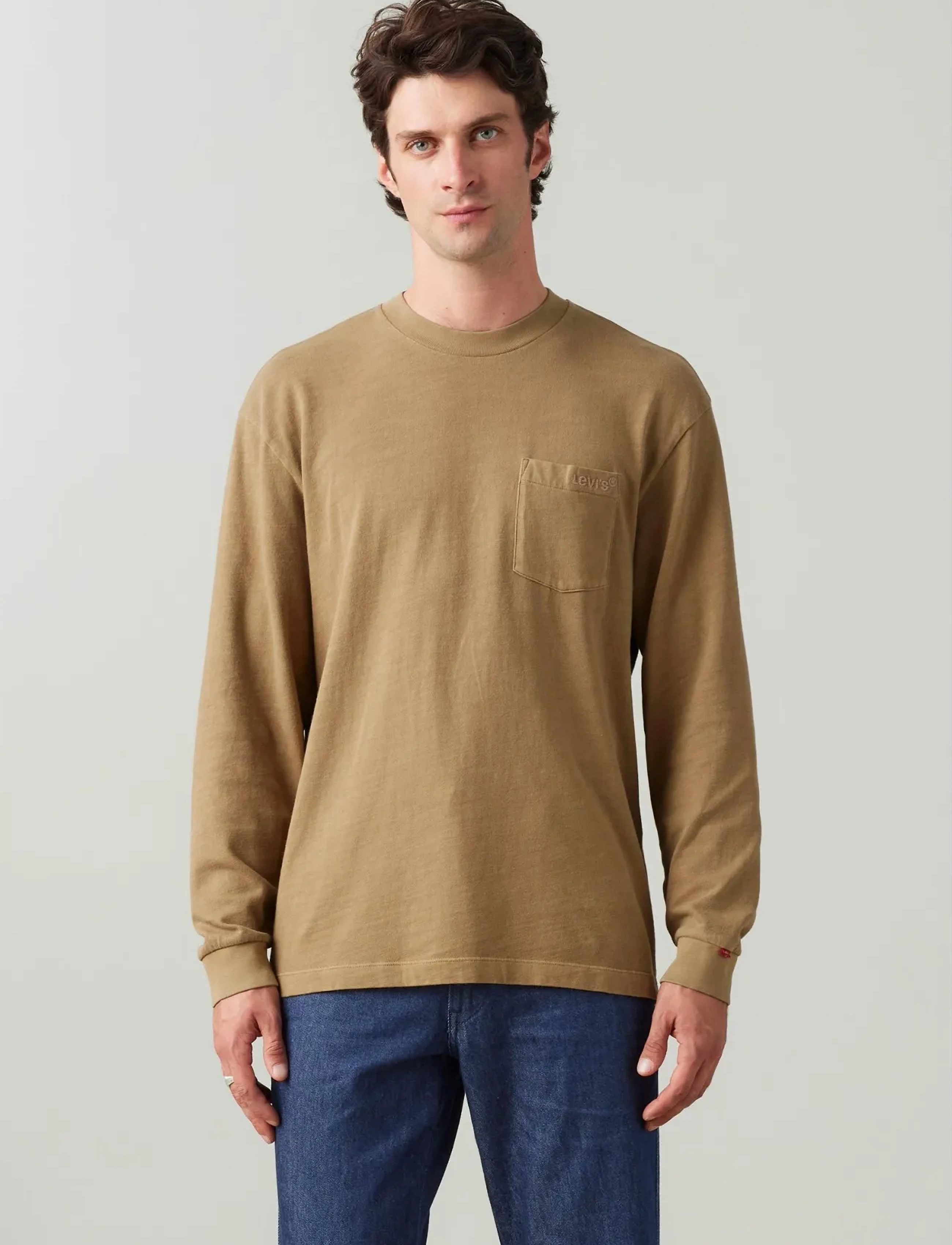 Levi's® - LS AUTHENTIC PKT TEE GARMENT D - browns - 3