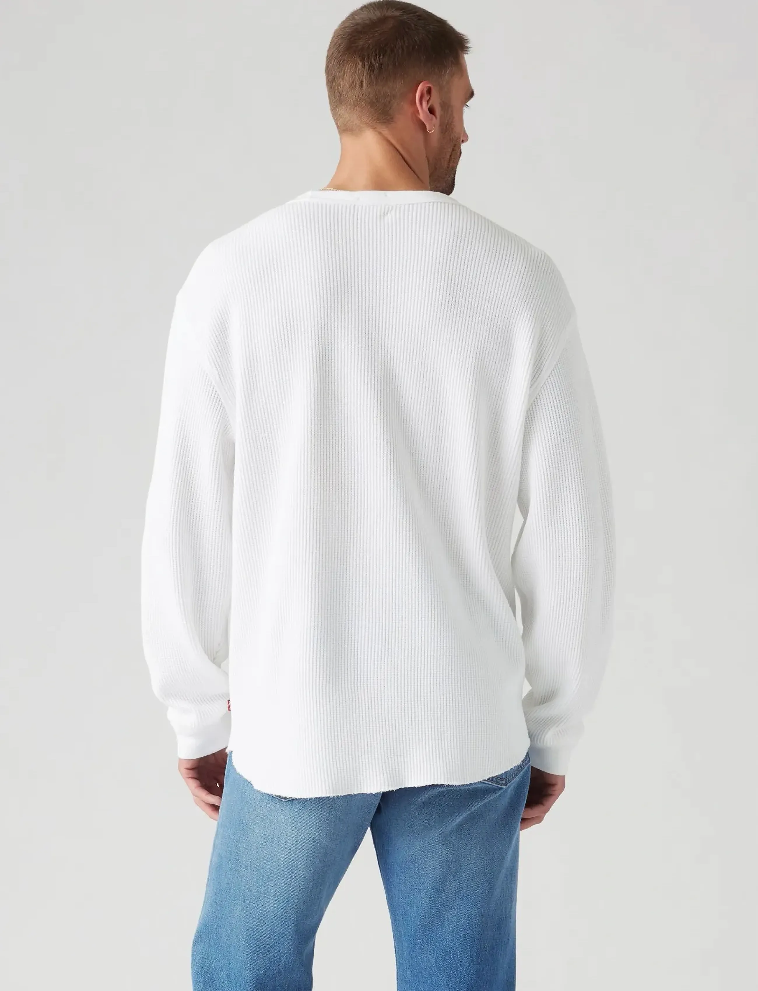 Levi's® - LS RLX THERMAL TEE WHITE + - langærmede t-shirts - neutrals - 3