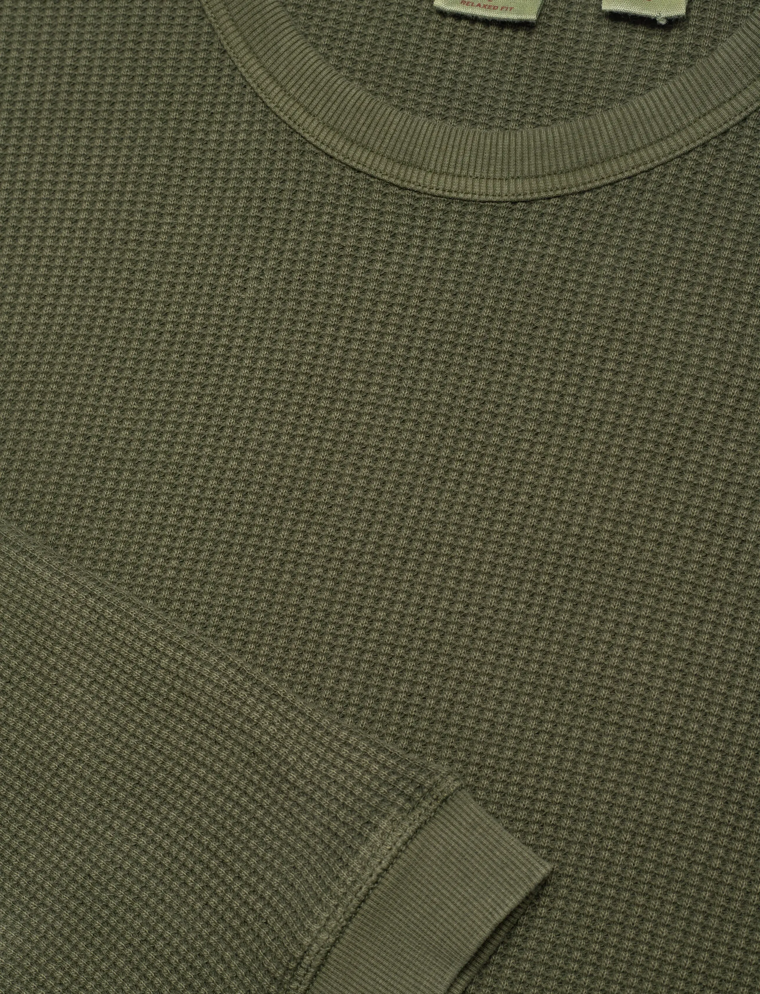 Levi's® - LS RLX THERMAL TEE GARMENT DYE - laveste priser - greens - 4