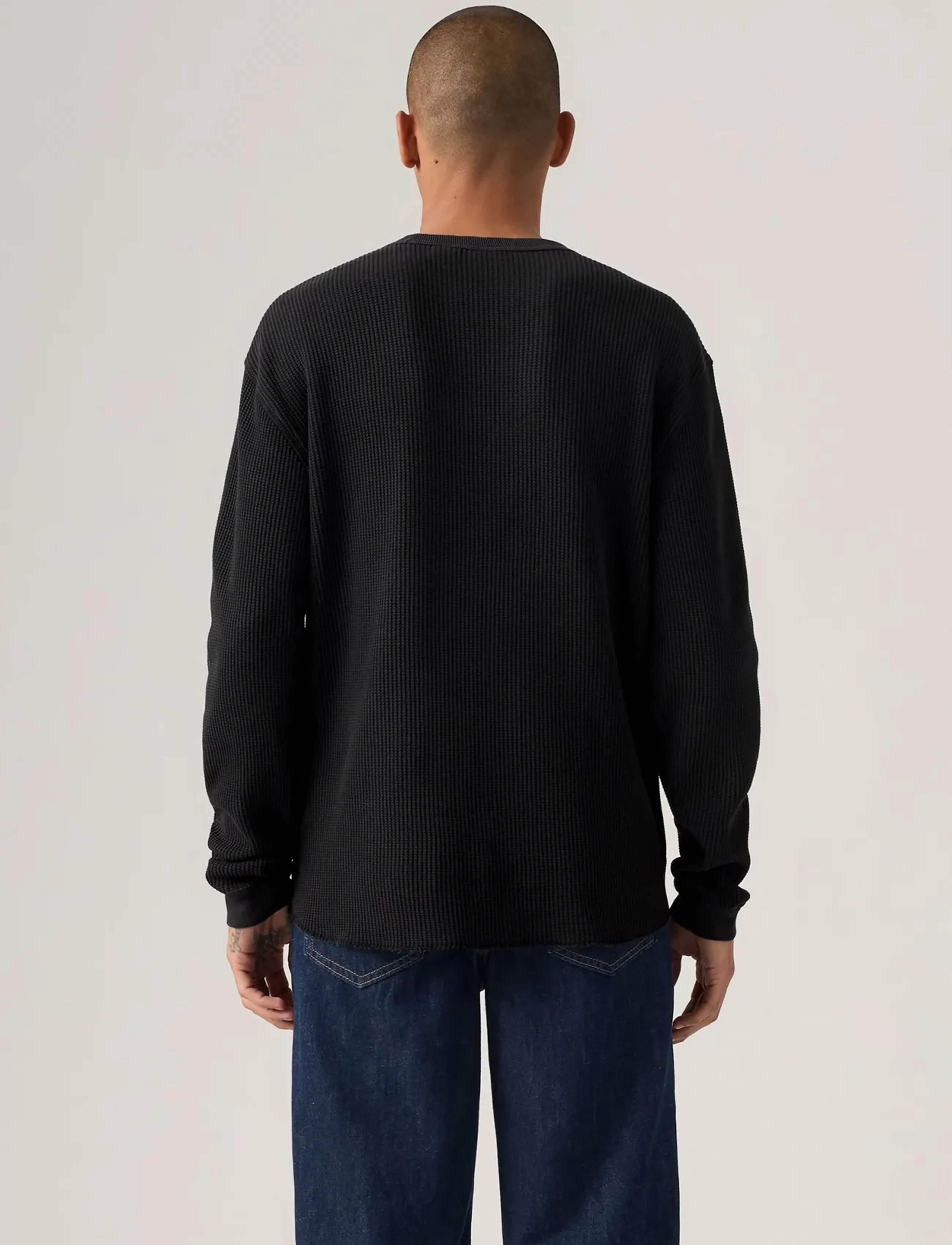 Levi's® - LS RLX THERMAL TEE DG MINERAL - pikkade varrukatega t-särgid - blacks - 3