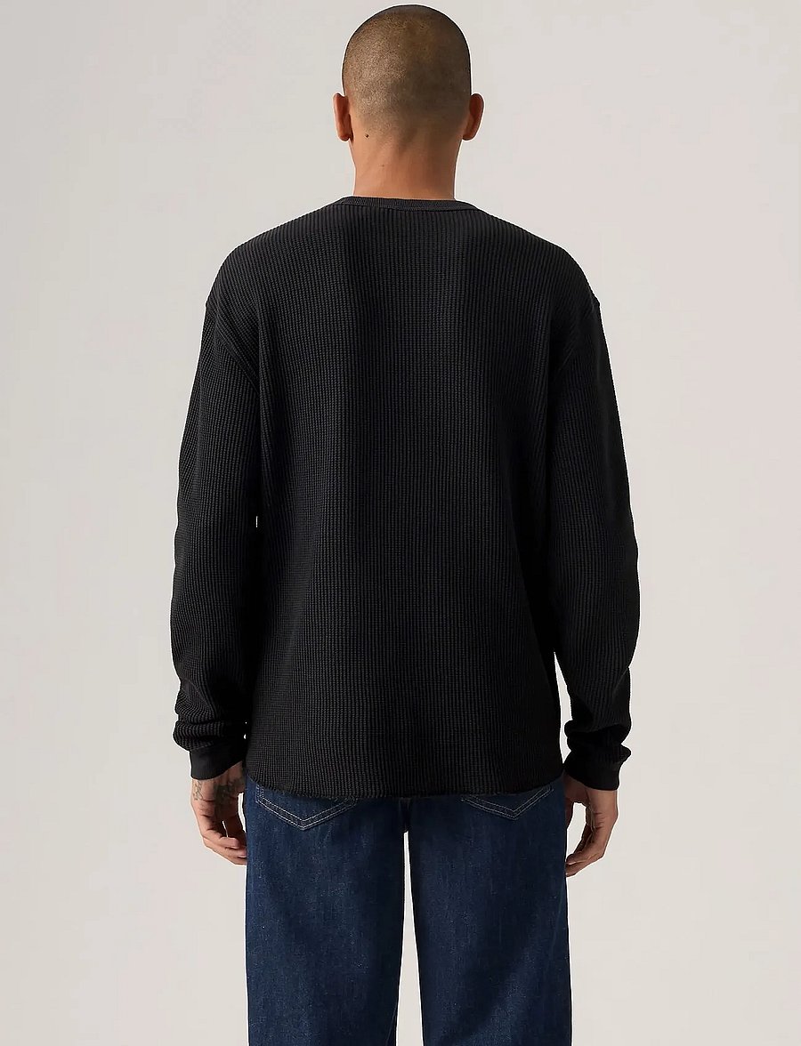 Levi's® - LS RLX THERMAL TEE MINERAL BLA - långärmade t-shirts - blacks - 3