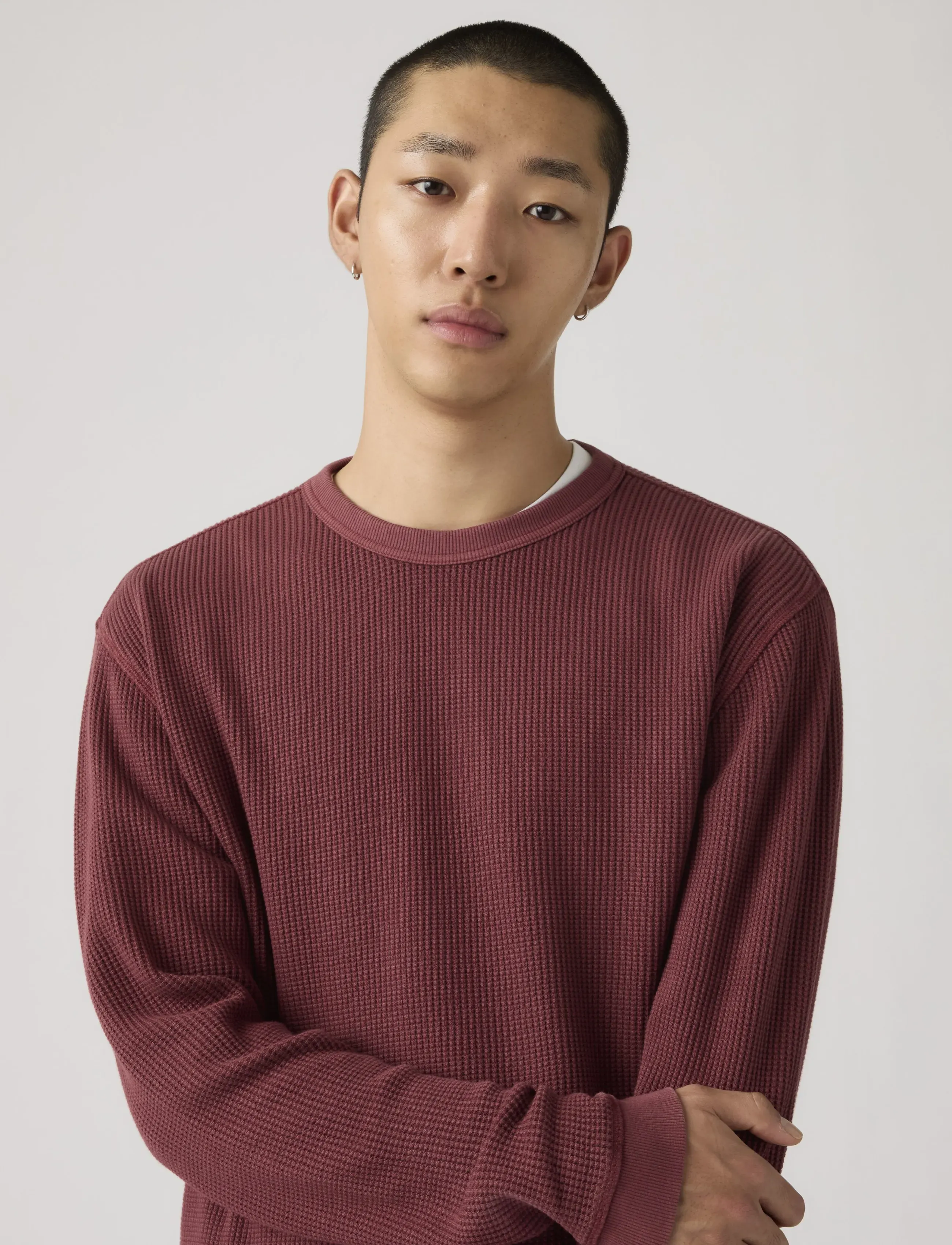 Levi's® - LS RLX THERMAL TEE GARMENT DYE - rundhals - reds - 4
