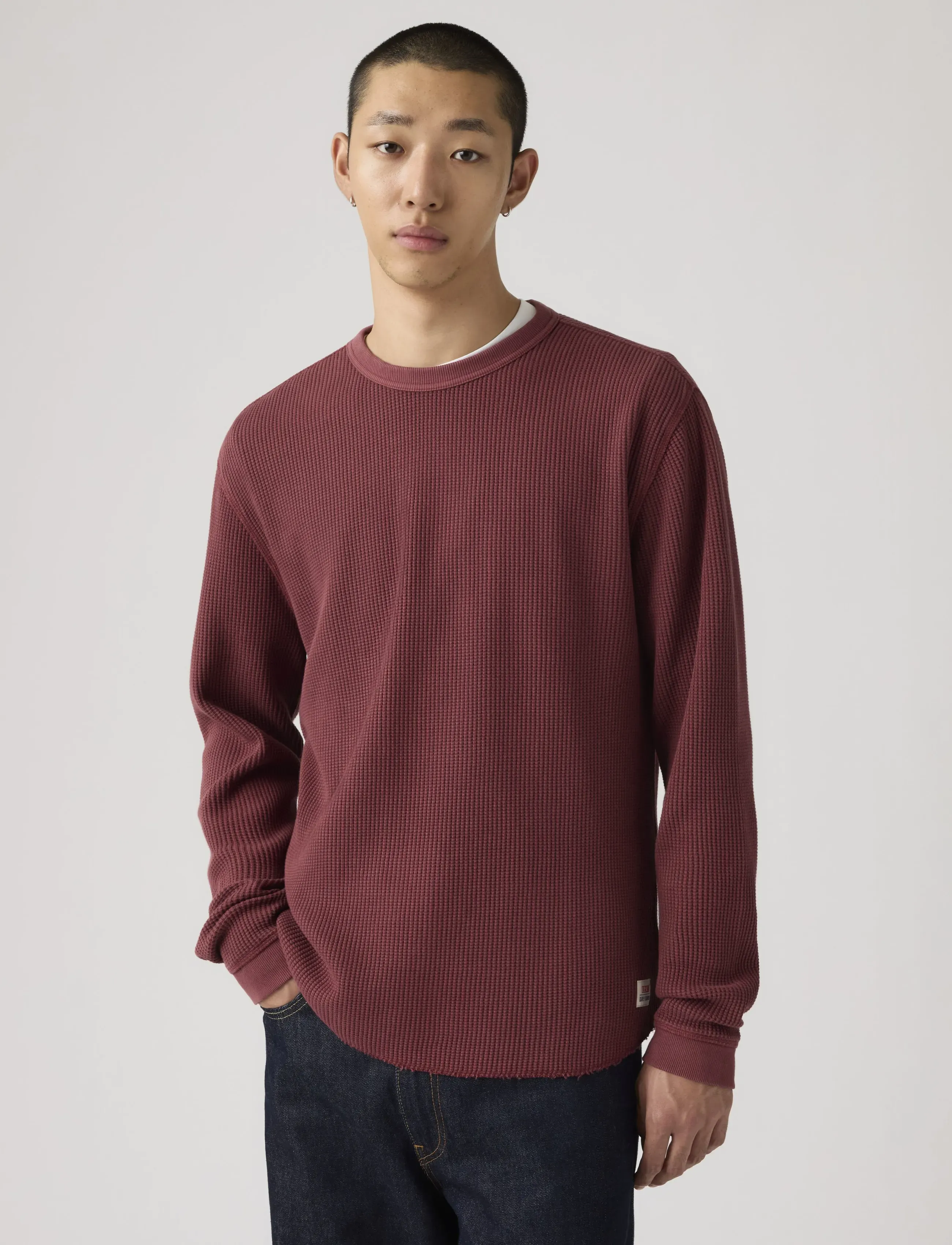 Levi's® - LS RLX THERMAL TEE GARMENT DYE - rundhals - reds - 5