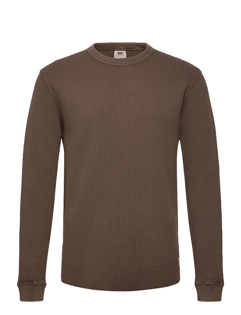 Levi's® - LS RLX THERMAL TEE GARMENT DYE - rund hals - browns - 1
