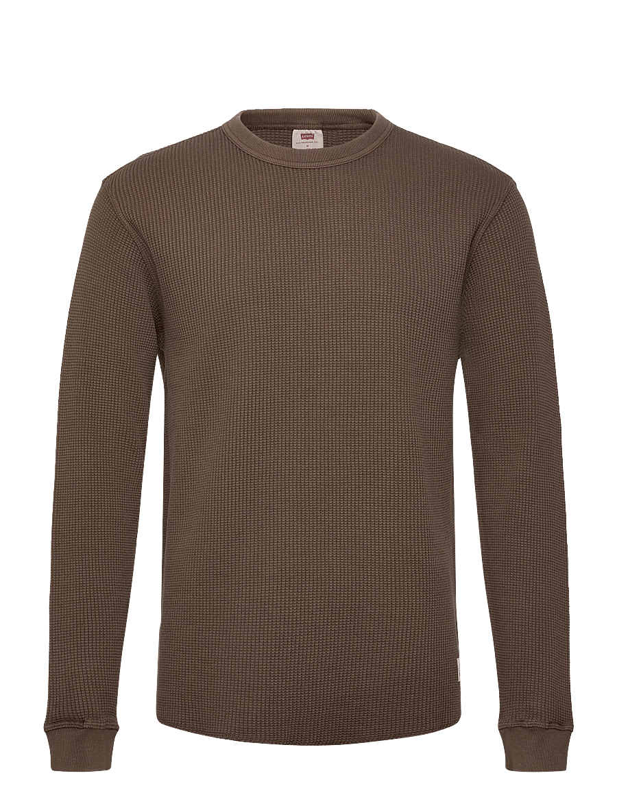 Levi's® - LS RLX THERMAL TEE GARMENT DYE - Ümara kaelusega - browns - 1