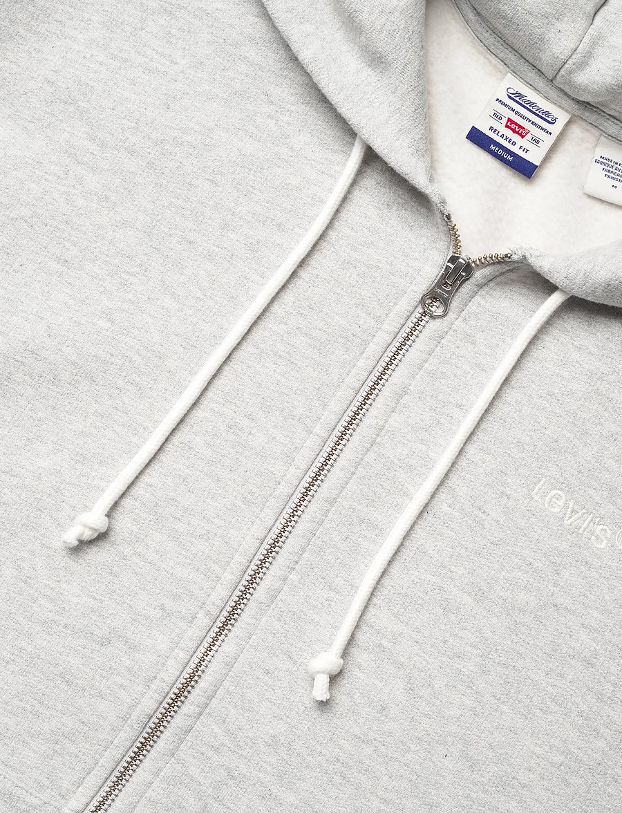 Levi's® - AUTHENTIC FULL ZIP LIGHT GRAY - bluzy z kapturem - neutralsd - 5